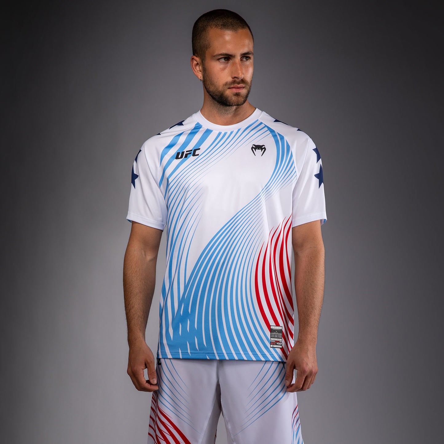 Official UFC Freedom 250 by Venum Personalizado Authentic Fight Night Walkout Jersey para hombre - Blanco