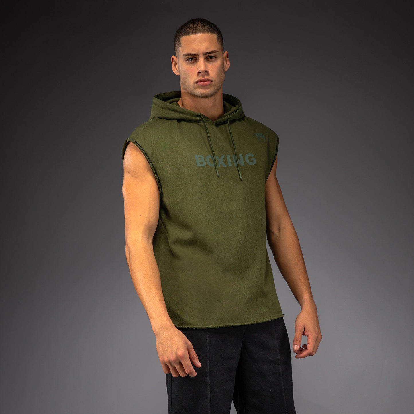 Venum Boxing VT Sudadera con Capucha Sin Mangas – Verde Militar
