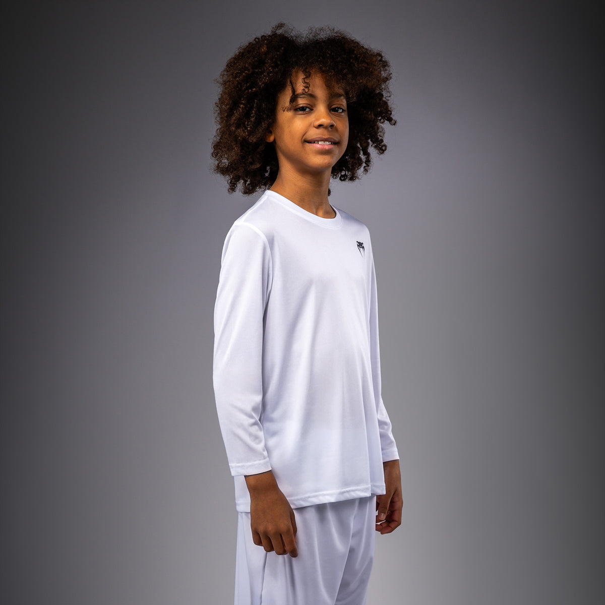 Venum Lineup Camiseta de Manga Larga para Niños - Blanco/Negro