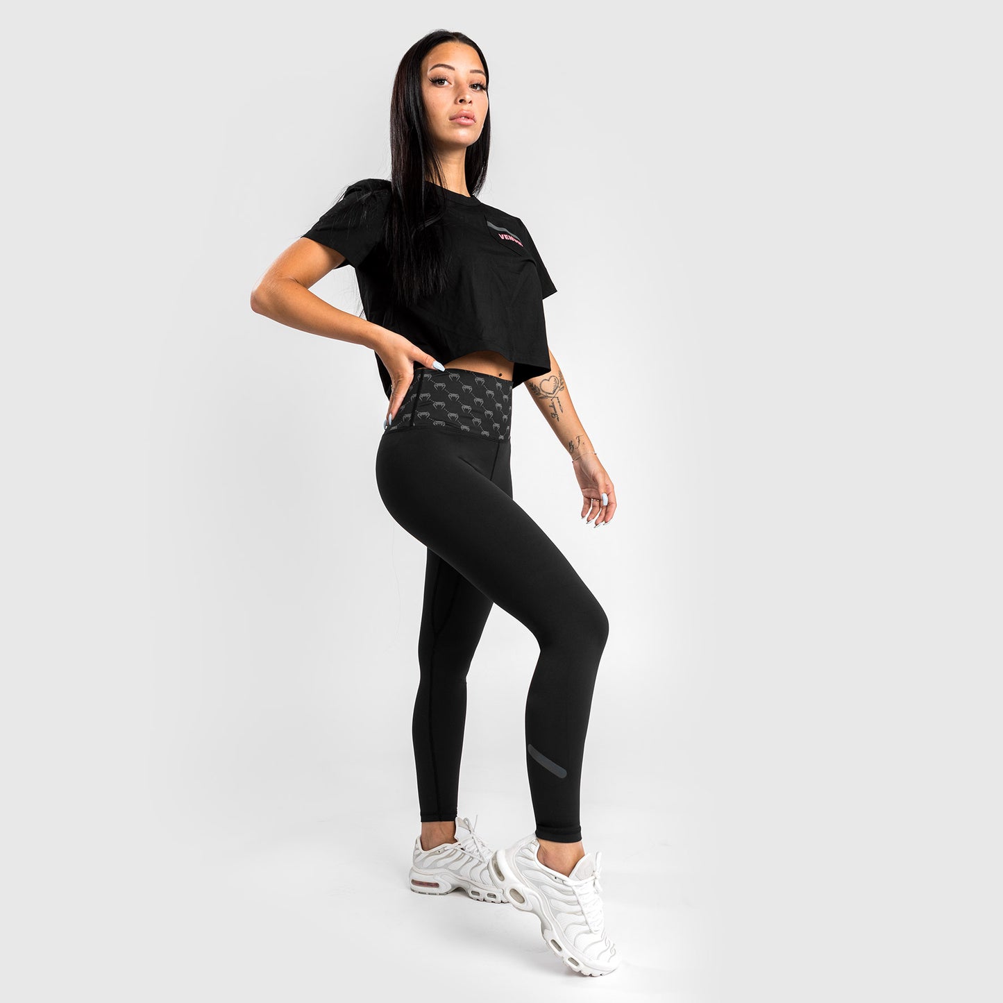 Leggings Venum Monogram 7/8 – Negro//Oro Rosa