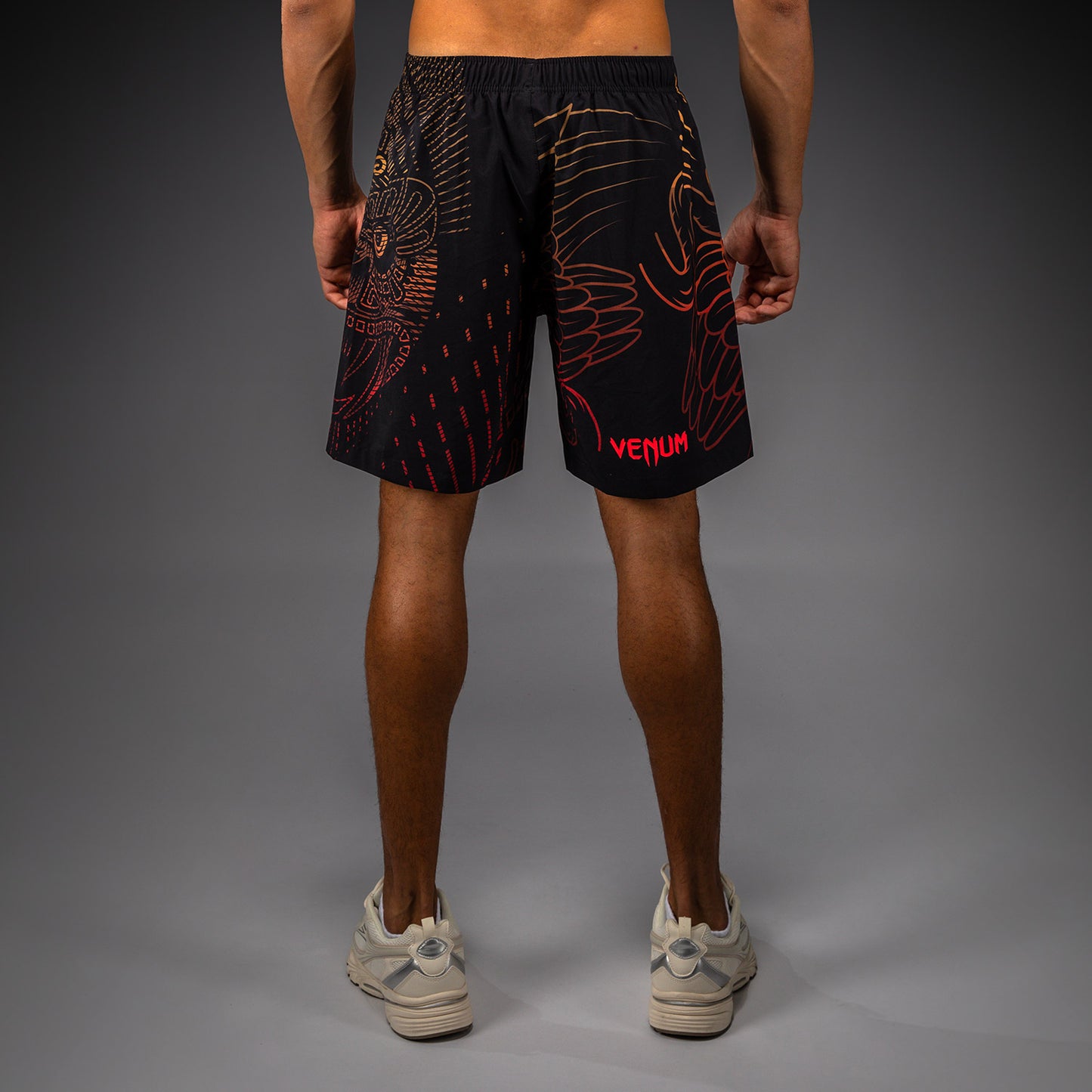 Venum Quetzal Fury Pantalones Cortos de Entrenamiento - Negro/Rojo Fury/Mandarina