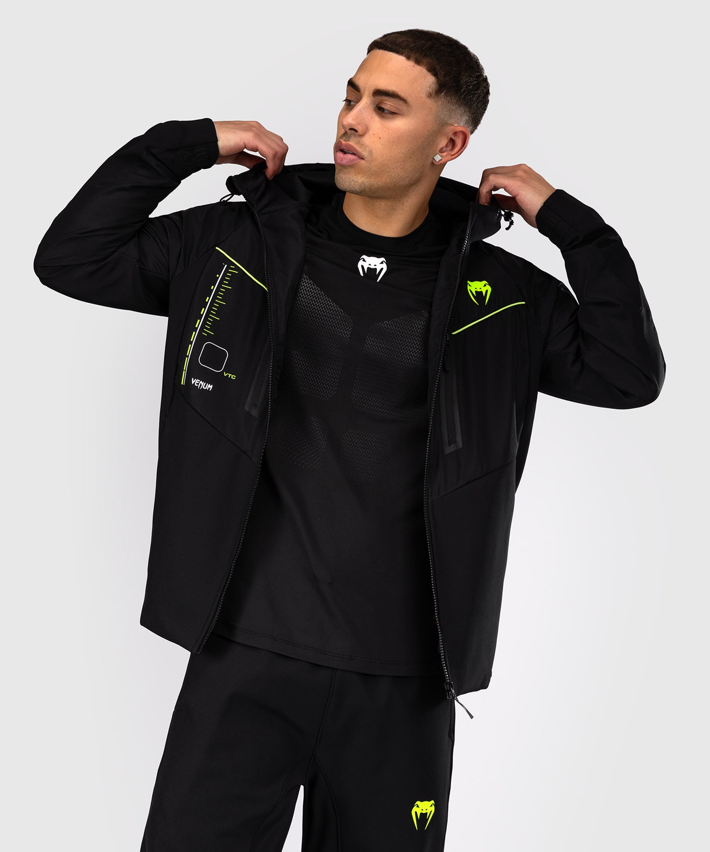 Venum Training Camp 4.0 Chaqueta de chándal - Negro/Verde neón