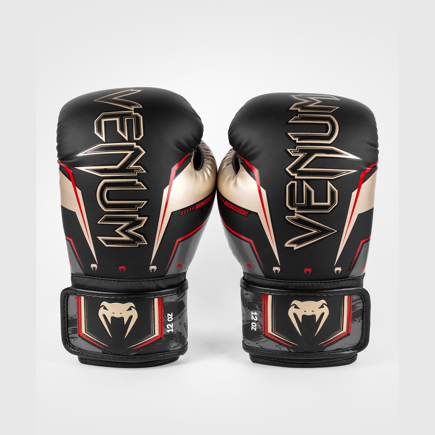 Venum Elite Evo Guantes de Boxeo - Negro/Dorado/Rojo