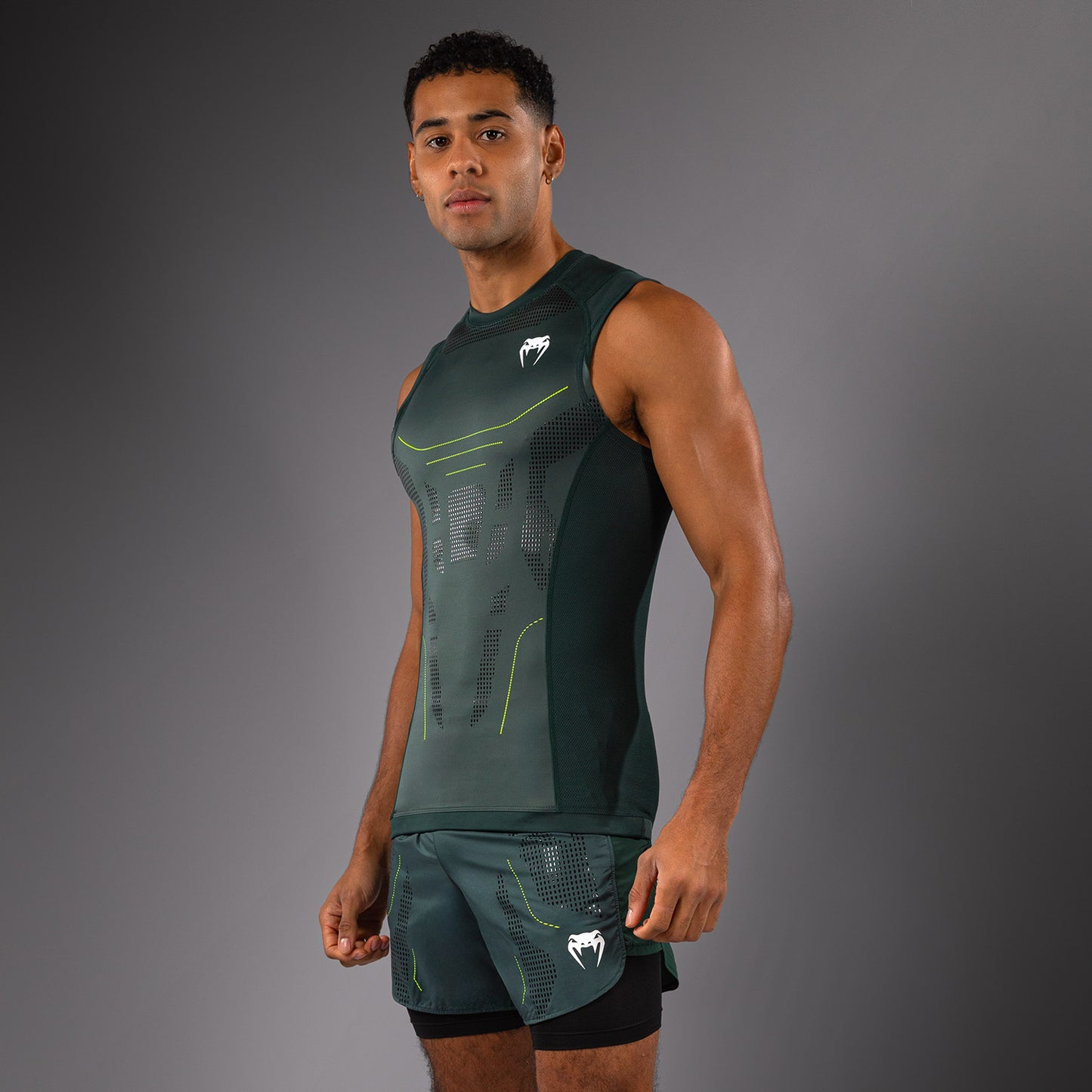 Venum Technical 3.0 Camiseta Sin Mangas Rashguard - Verde Bosque