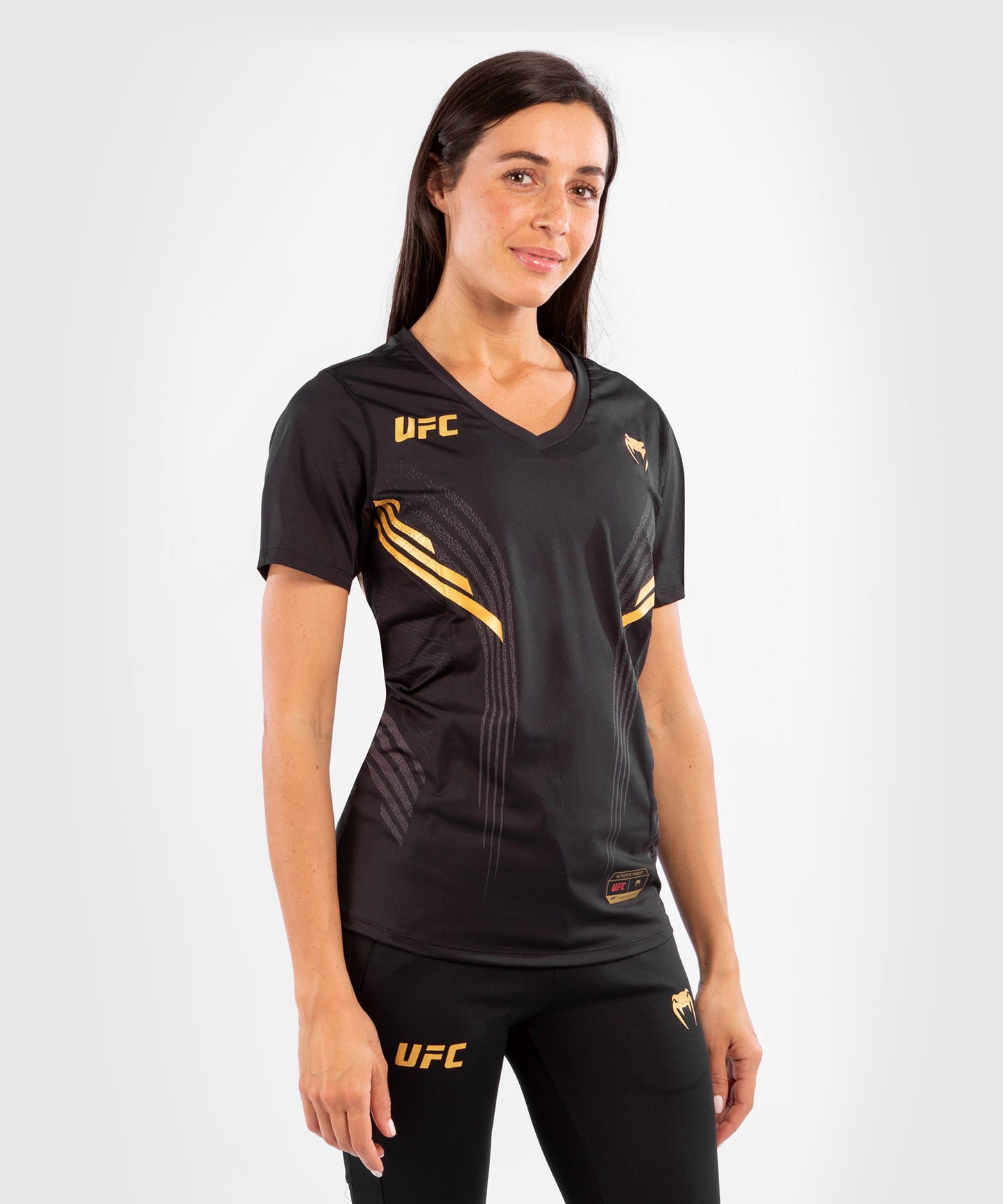 Camiseta Técnica Para Mujer UFC Venum Authentic Fight Night - Campeón