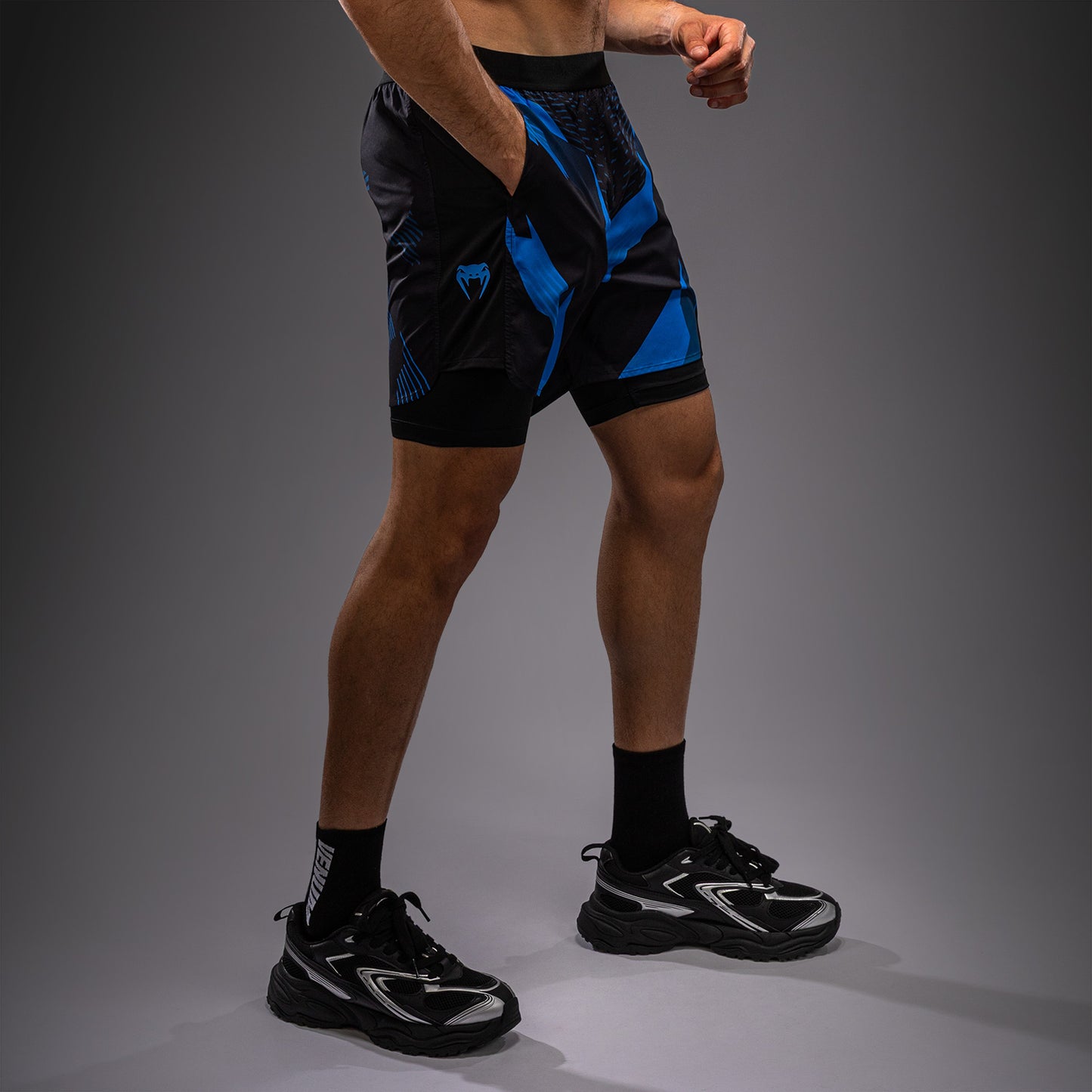 Venum No-Gi 6.0 Pantalón Corto de Entrenamiento - Negro/Azul