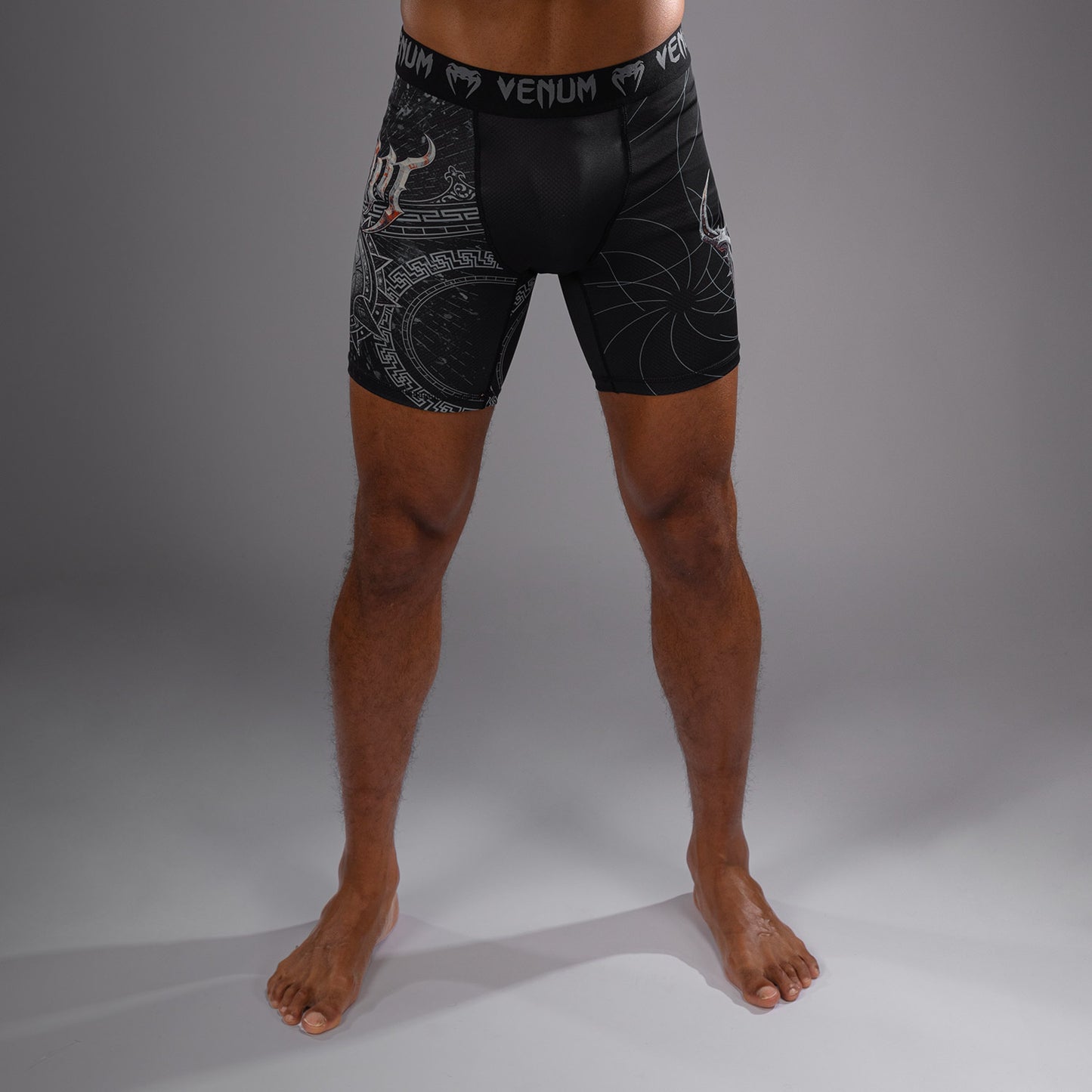 Venum Gladiator 5.0 Pantalones Vale Tudo Para Hombre - Negro/Plateado