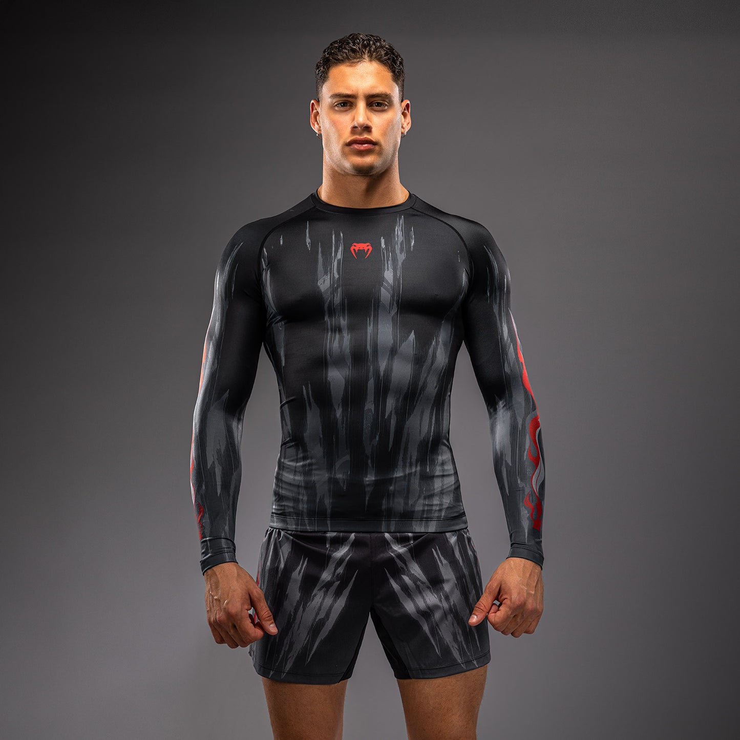 Venum Demon Rashguard de Manga Larga - Negro/Gris