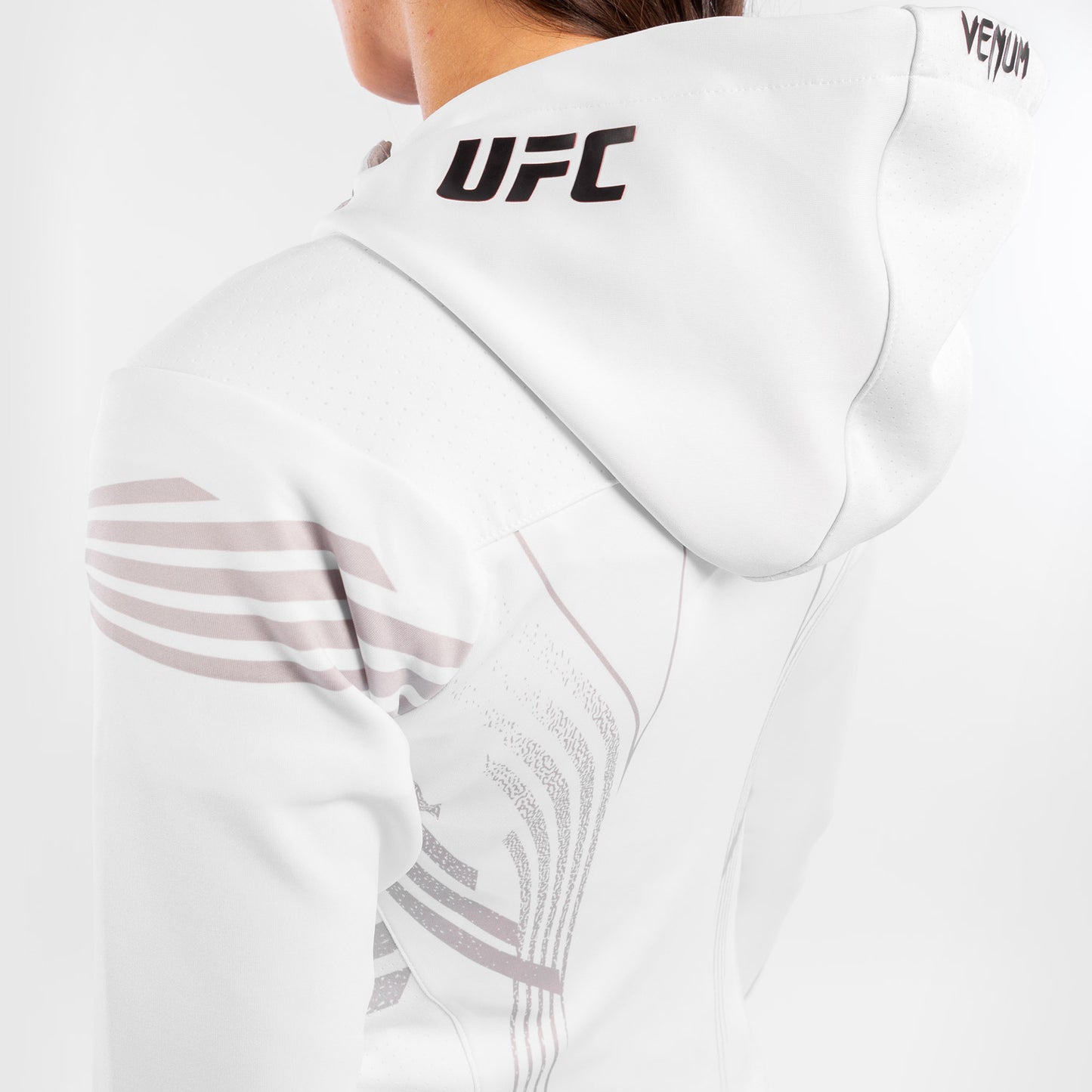 Sudadera Para Mujer Personalizada UFC Venum Authentic Fight Night Walkout - Blanco