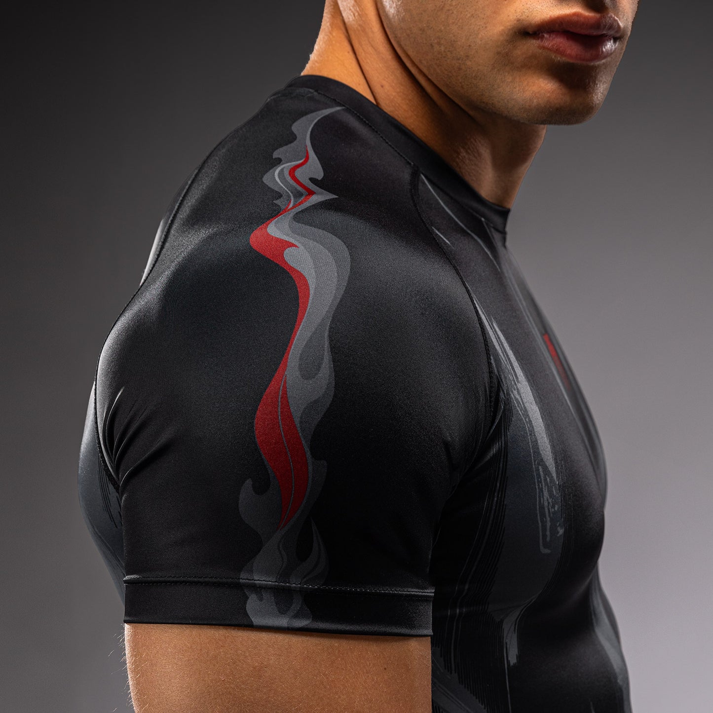 Venum Demon Rashguard de Manga Corta - Negro/Gris