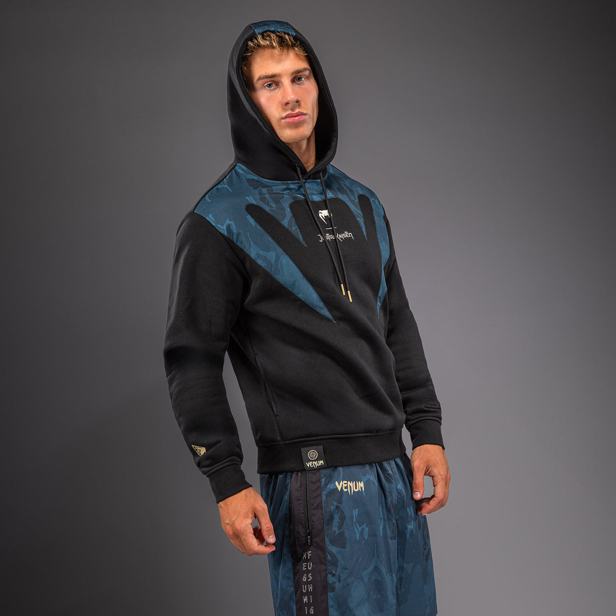 Jujutsu Kaisen x Venum Fushiguro Sudadera con Capucha – Verde Océano