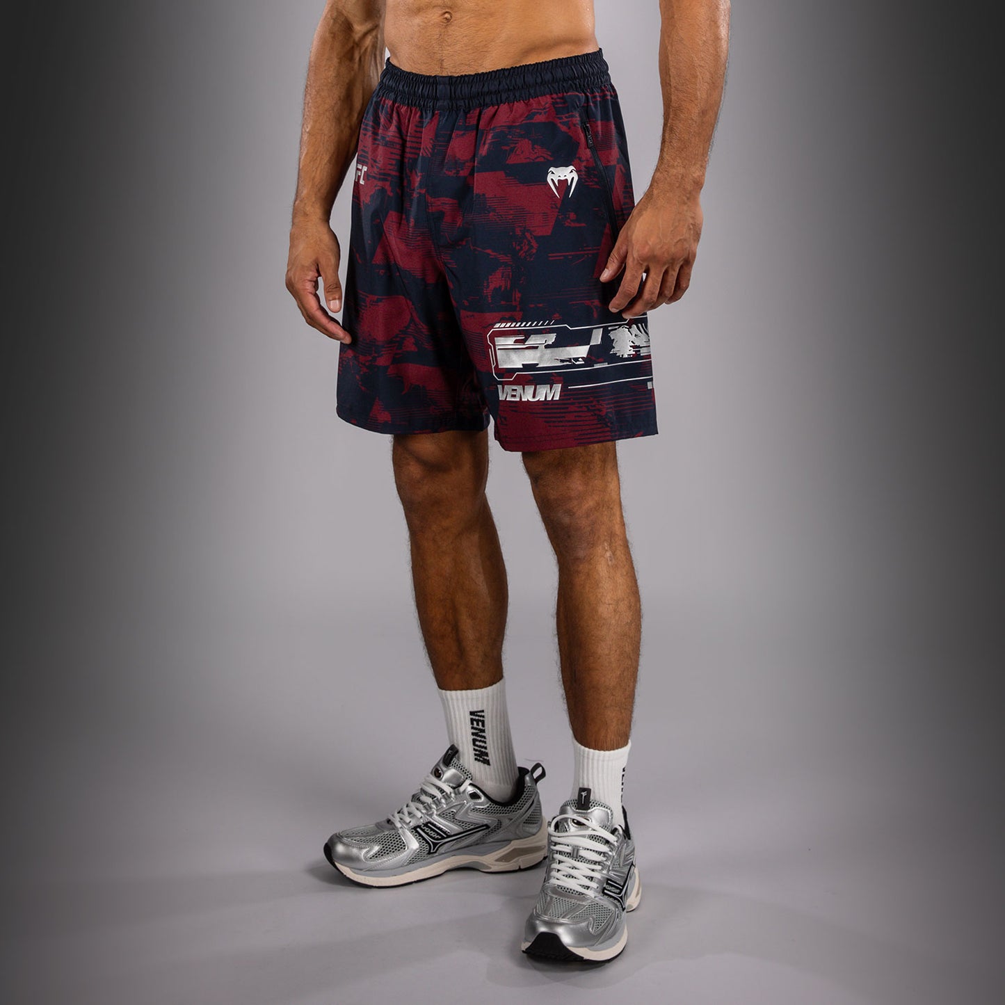 UFC Zenith by Venum Authentic Fight Week Short Performance Hombre - Azul marino/Burdeos/Plateado