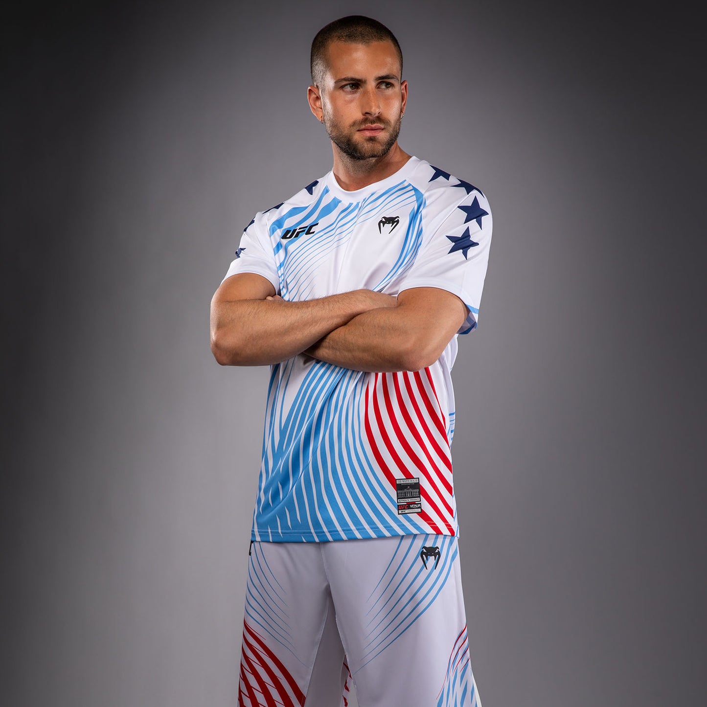 Official UFC Freedom 250 by Venum Authentic Fight Night Walkout Jersey para hombre - Blanco