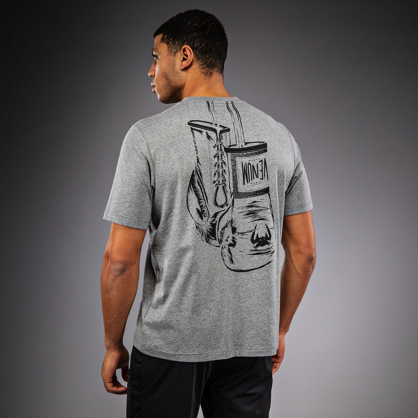 Venum Fight Icon Camiseta de Algodón - Gris Jaspeado Claro