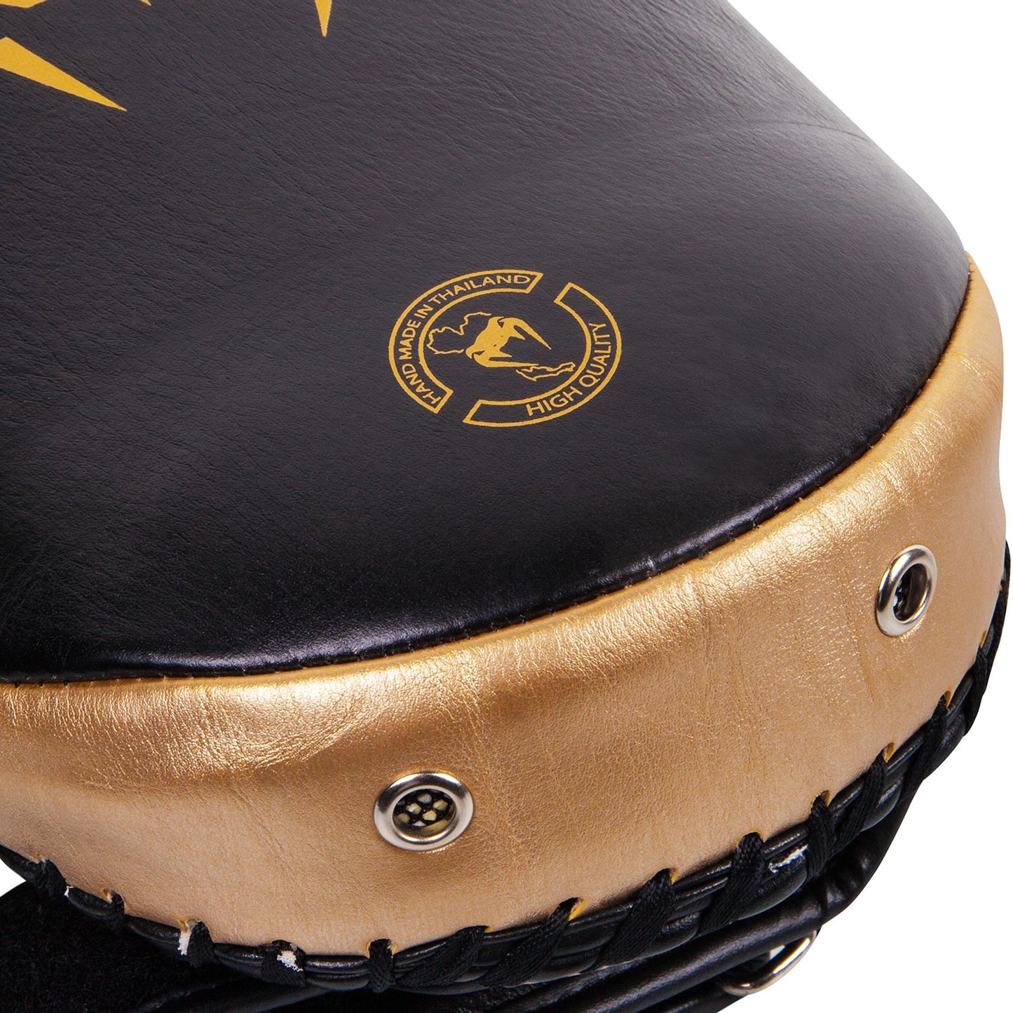 Venum Kick Pads Leather - Negro/Oro