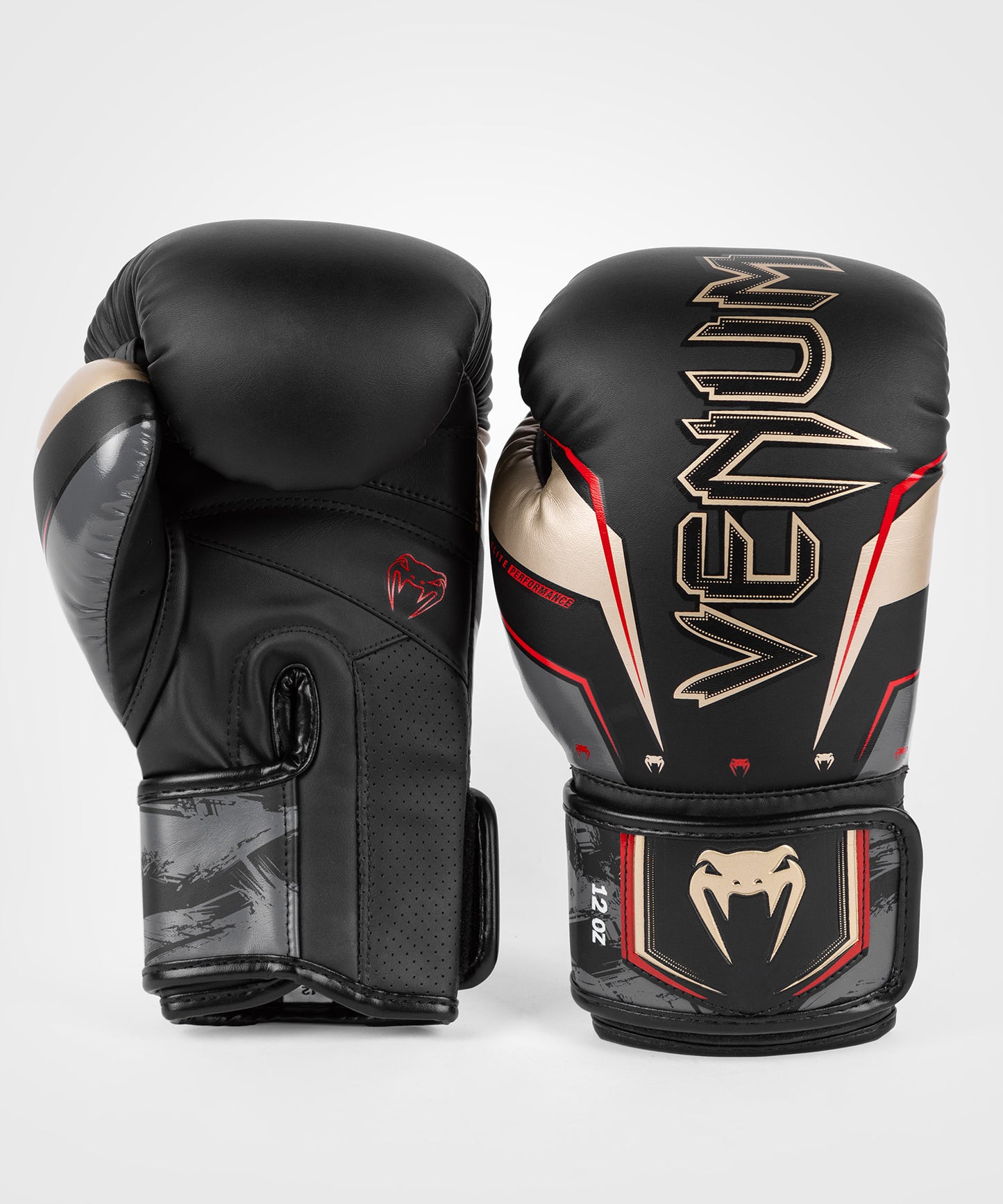 Venum Elite Evo Guantes de Boxeo - Negro/Dorado/Rojo