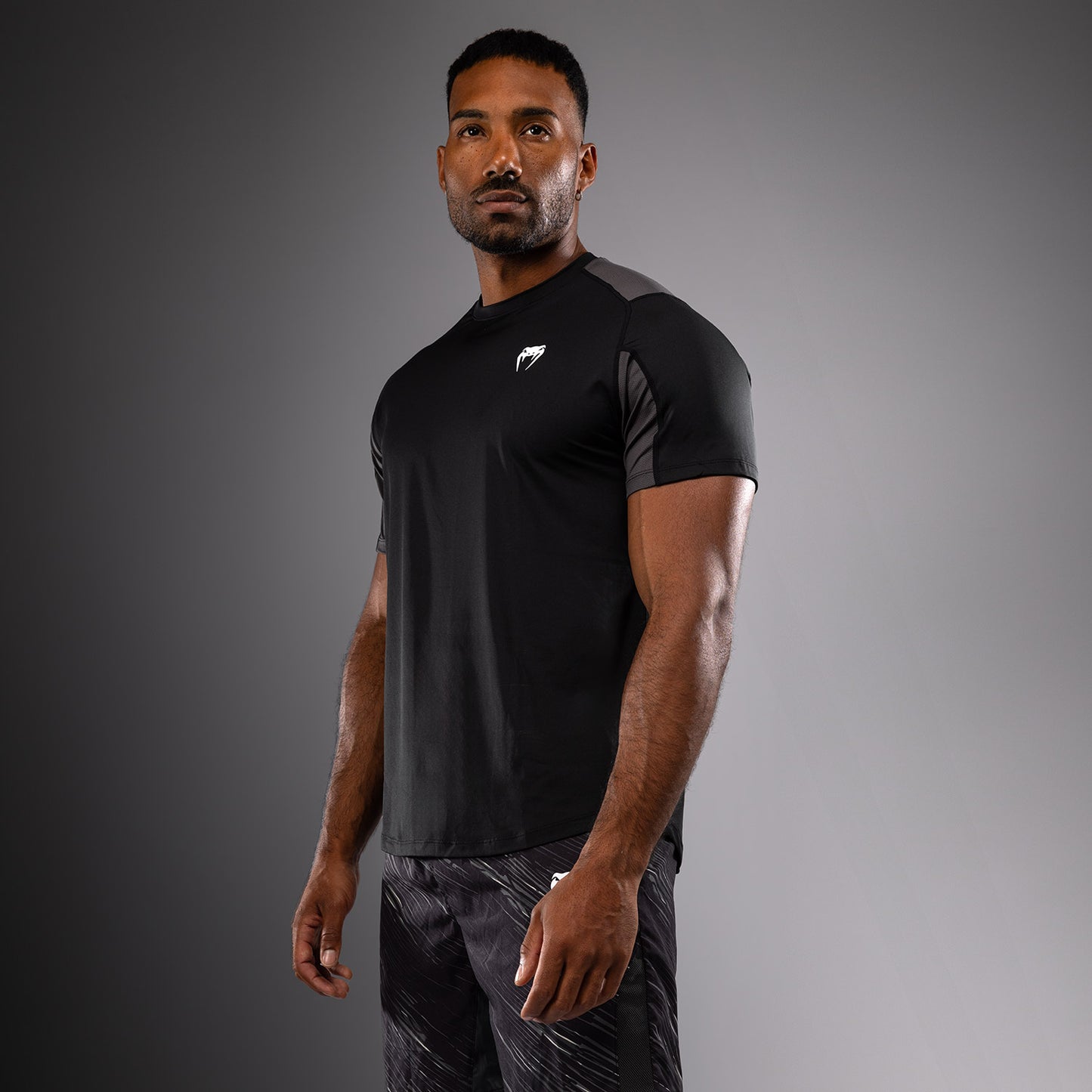 Venum Rapid Camiseta Dry-Tech - Negro/Gris Tormenta