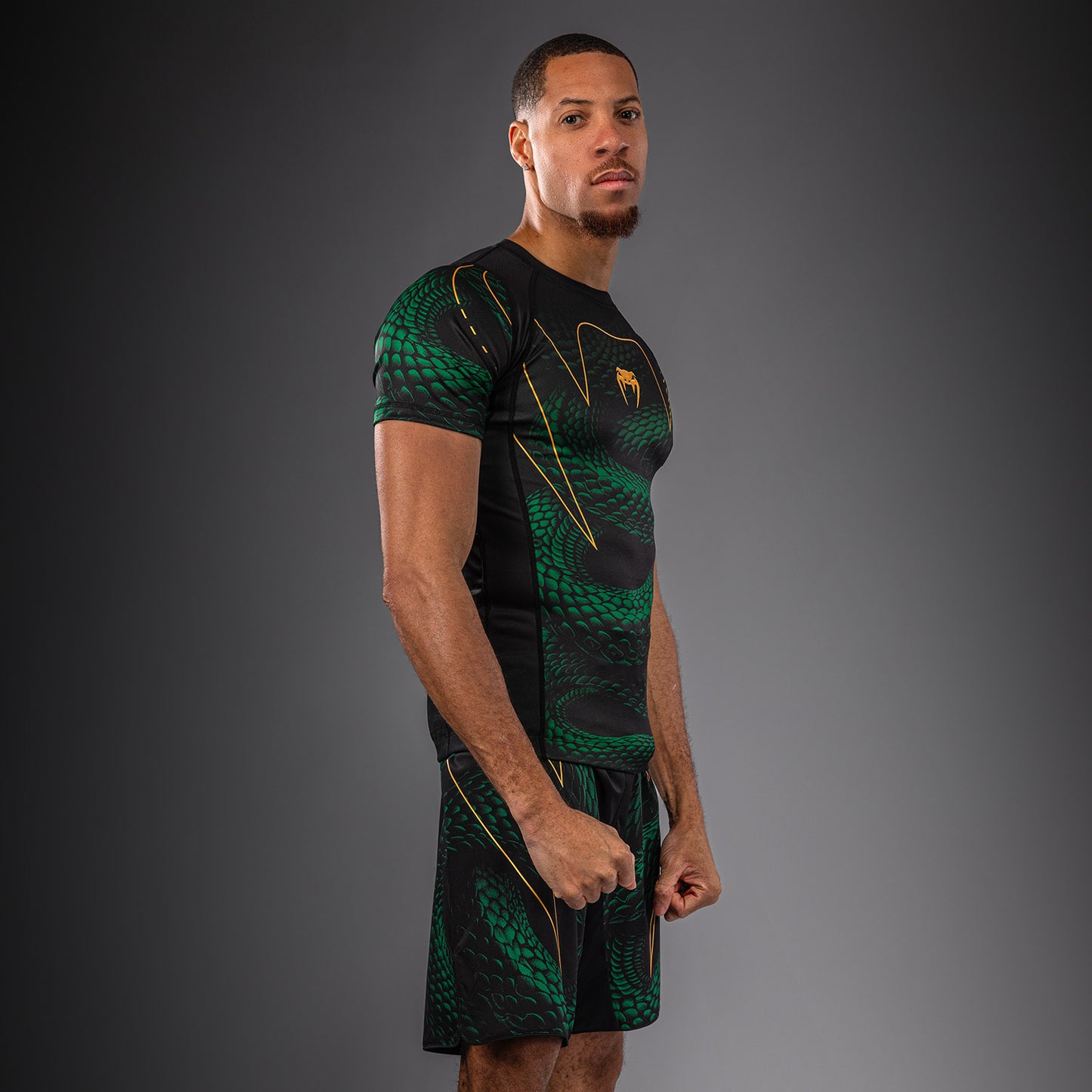 Venum Matupa Rashguard Manga Corta - Negro/Verde/Oro