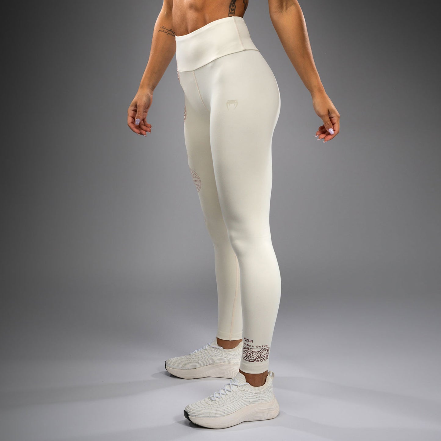 Venum Serpenti Leggings Mujer – Marfil/Burdeos