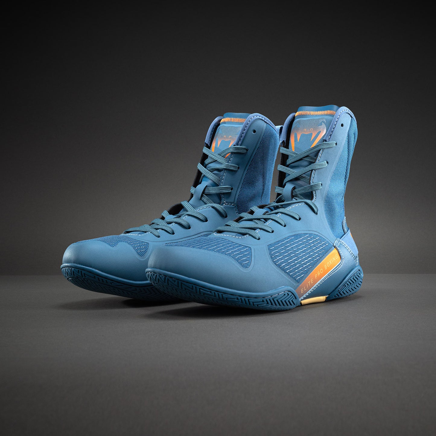 Venum Elite Neo Zapatillas de Boxeo – Azul Acero/Naranja