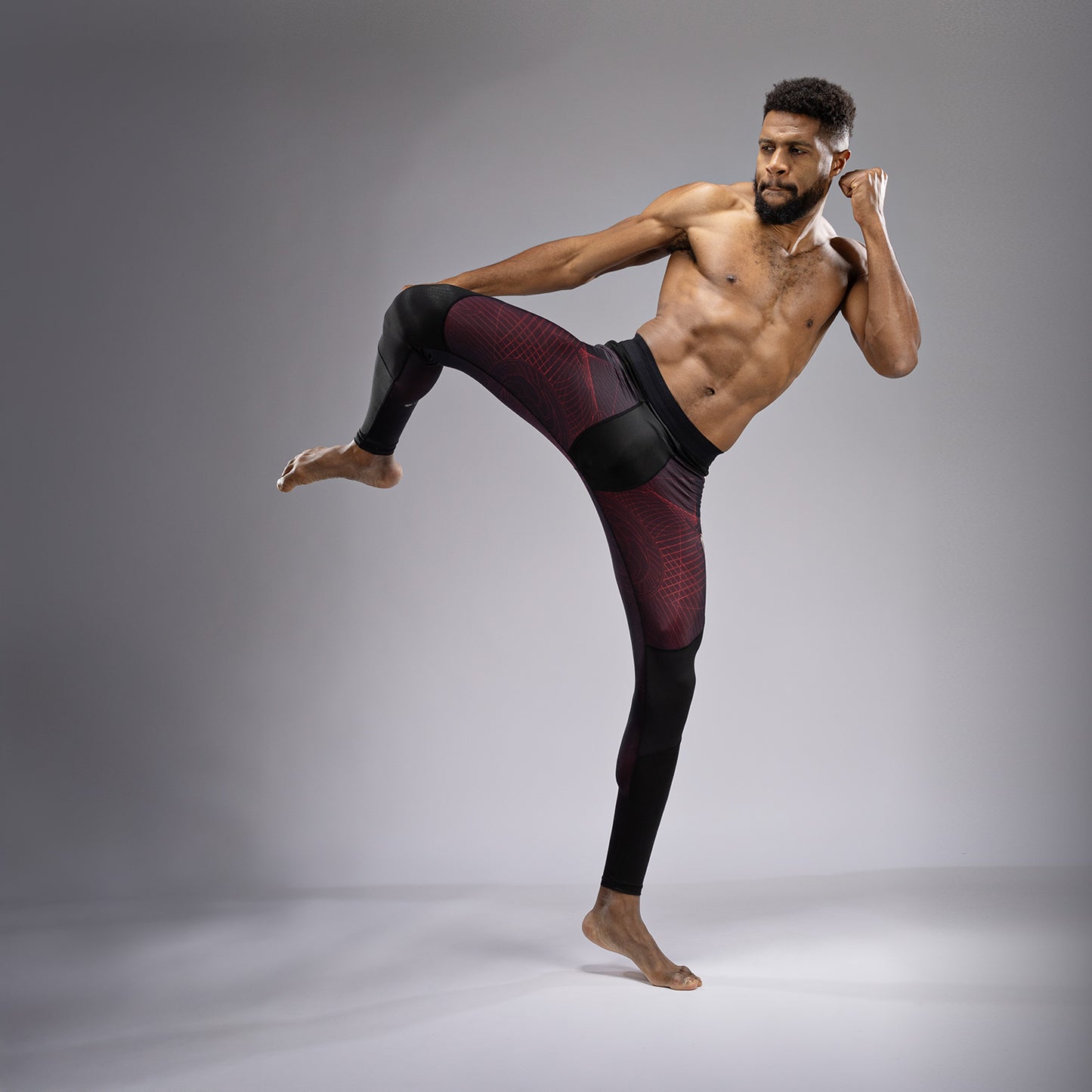 Venum G-Fit Air Spats para Hombre - Negro Profundo/Rojo Fuego