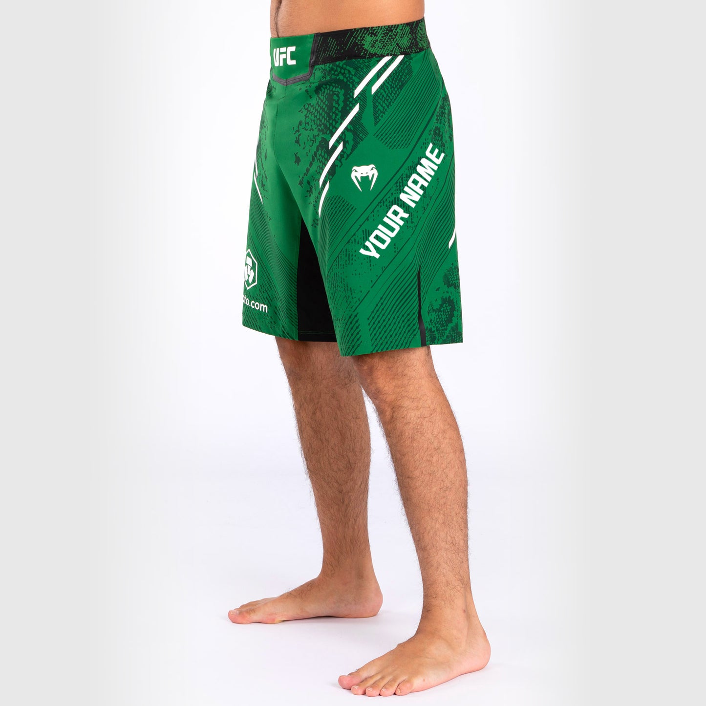 UFC Adrenaline by Venum Personalized Authentic Fight Night Pantalón Corto de Lucha para Hombre - Corte Largo - Amarillo
