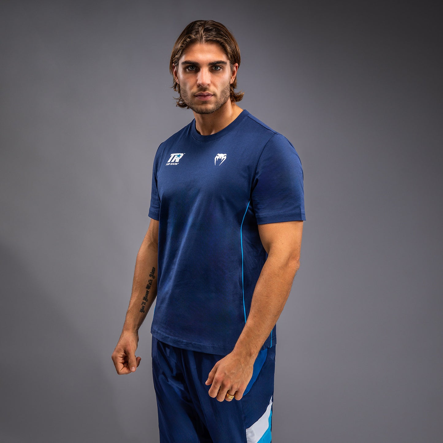 Venum x Top Rank Original Camiseta para Hombre - Azul Marino