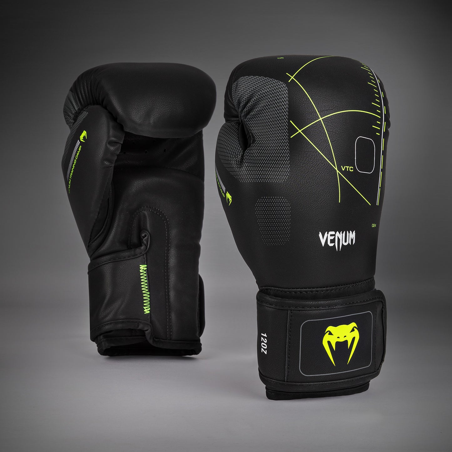 Venum Training Camp 4.0 Guantes de boxeo - Negro/Verde neón