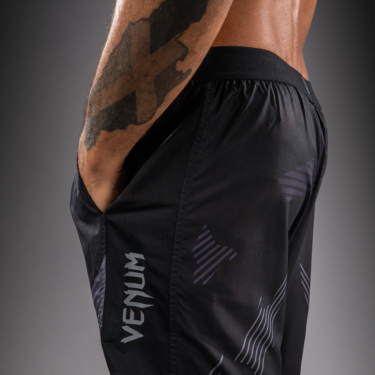 Venum No-Gi 6.0 Pantalón Corto de Entrenamiento - Negro/Gris