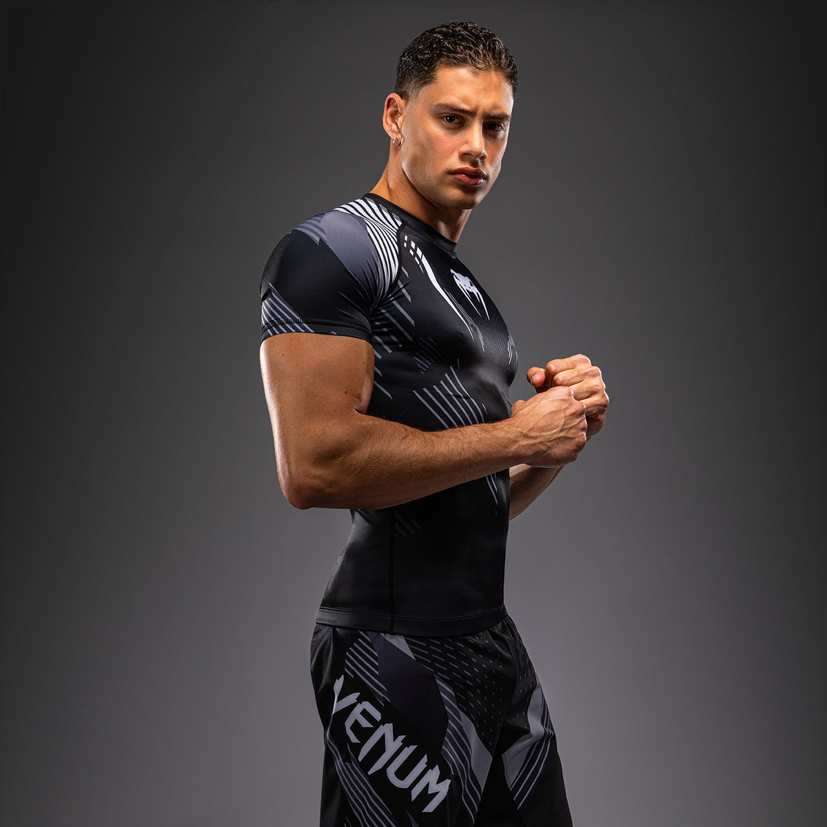 Venum No-Gi 6.0 Rashguard Manga Corta - Negro/Blanco