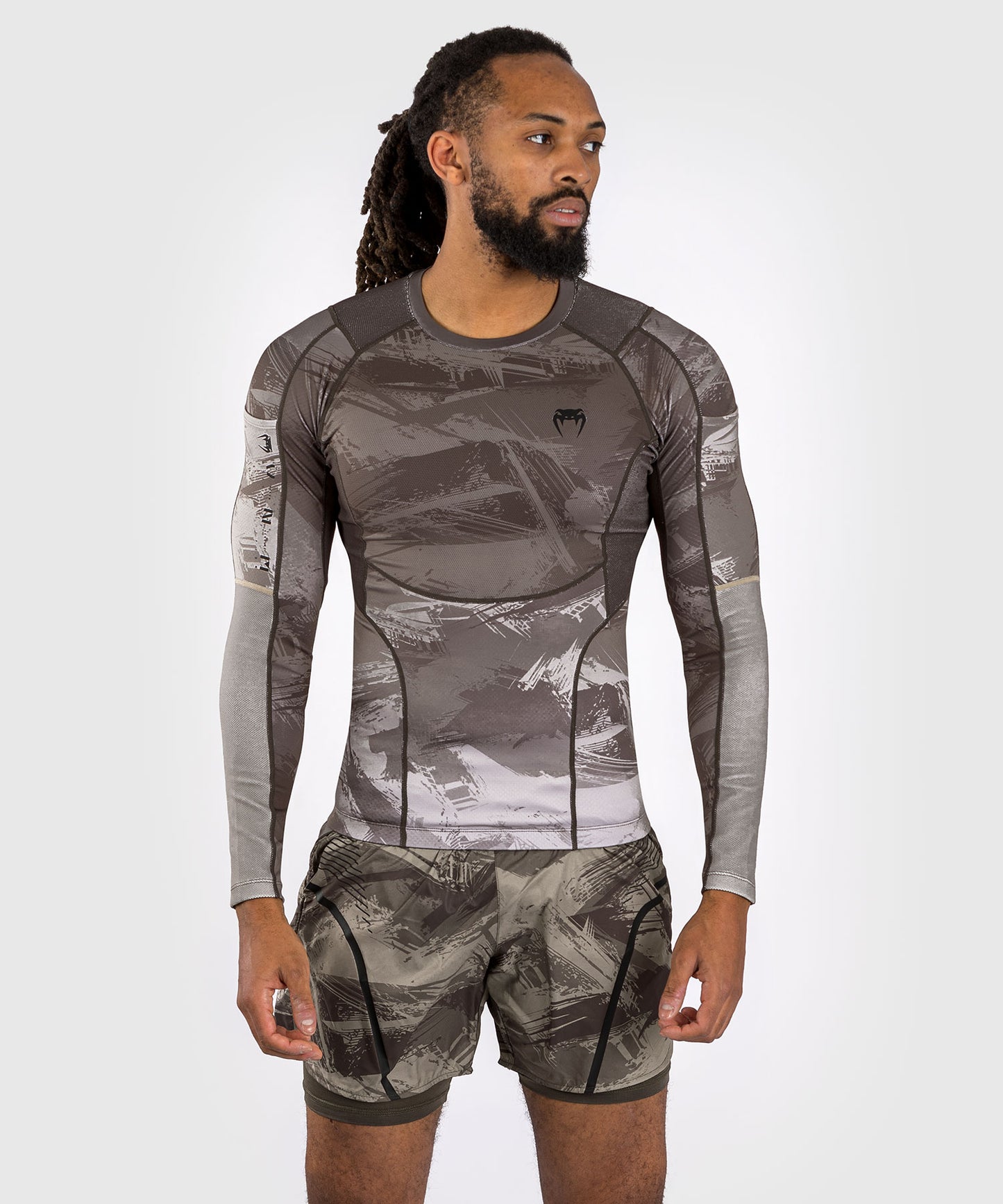 Venum Electron 3.0 Lycra Manga Larga - Sable