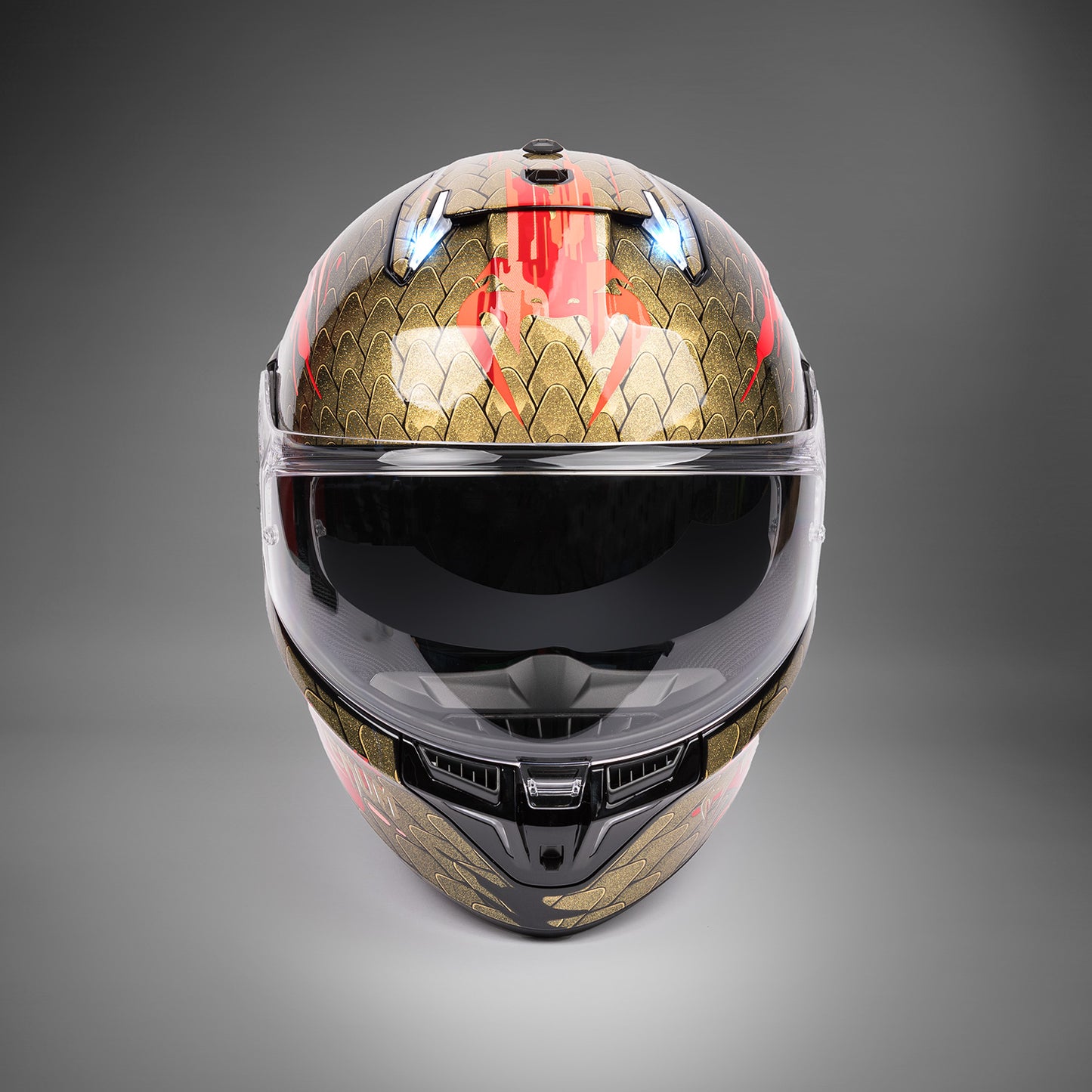 Casco de moto Venum x Shark SKWAL i3 - Rojo/Dorado