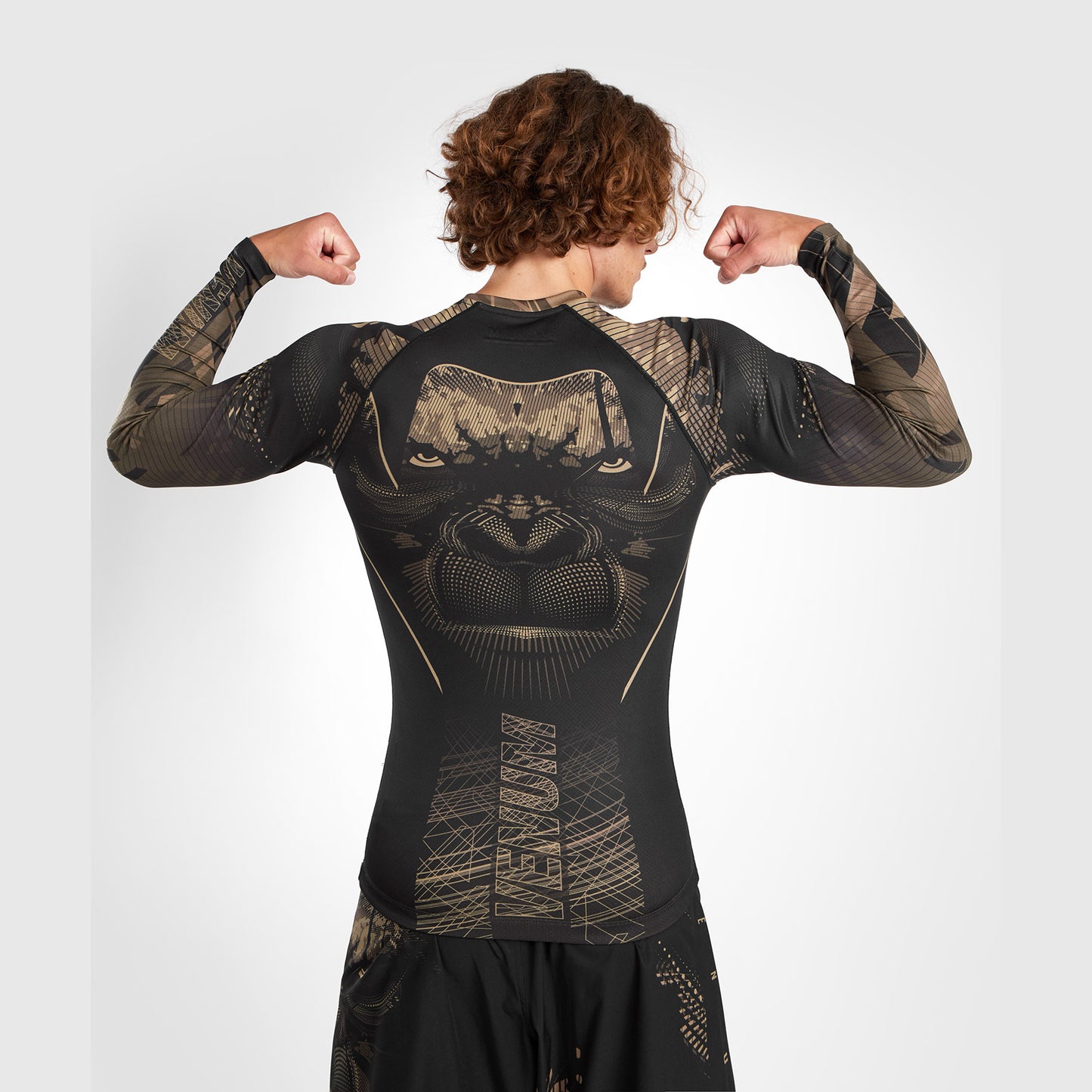 Venum Gorilla Jungle Rashguard Manga Larga - Arena/Negro