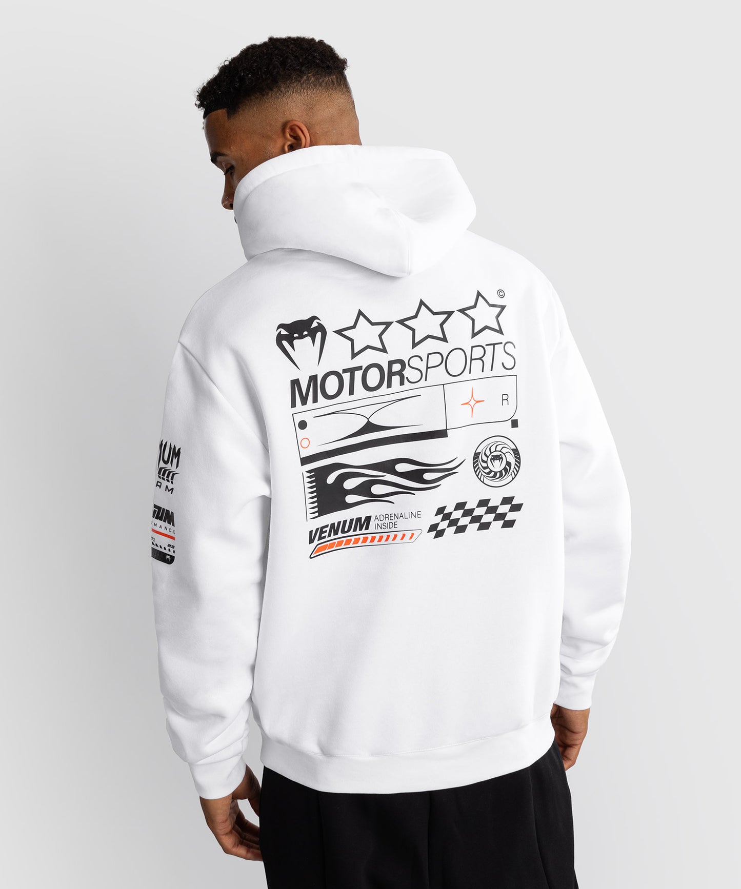 Venum Motorsport Sudadera con Capucha - Blanco Nieve