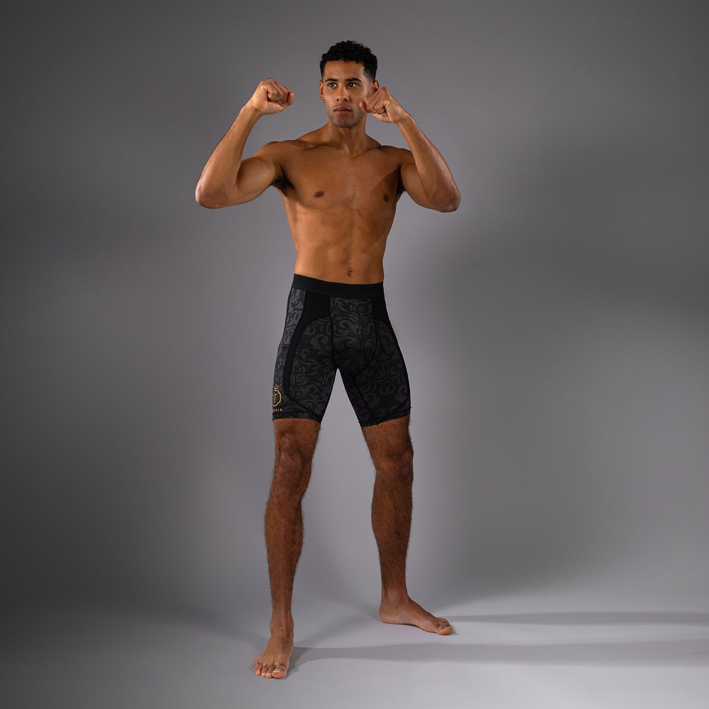 Venum x Topuria Unmatched Edition Pantalones Vale Tudo - Negro/Dorado
