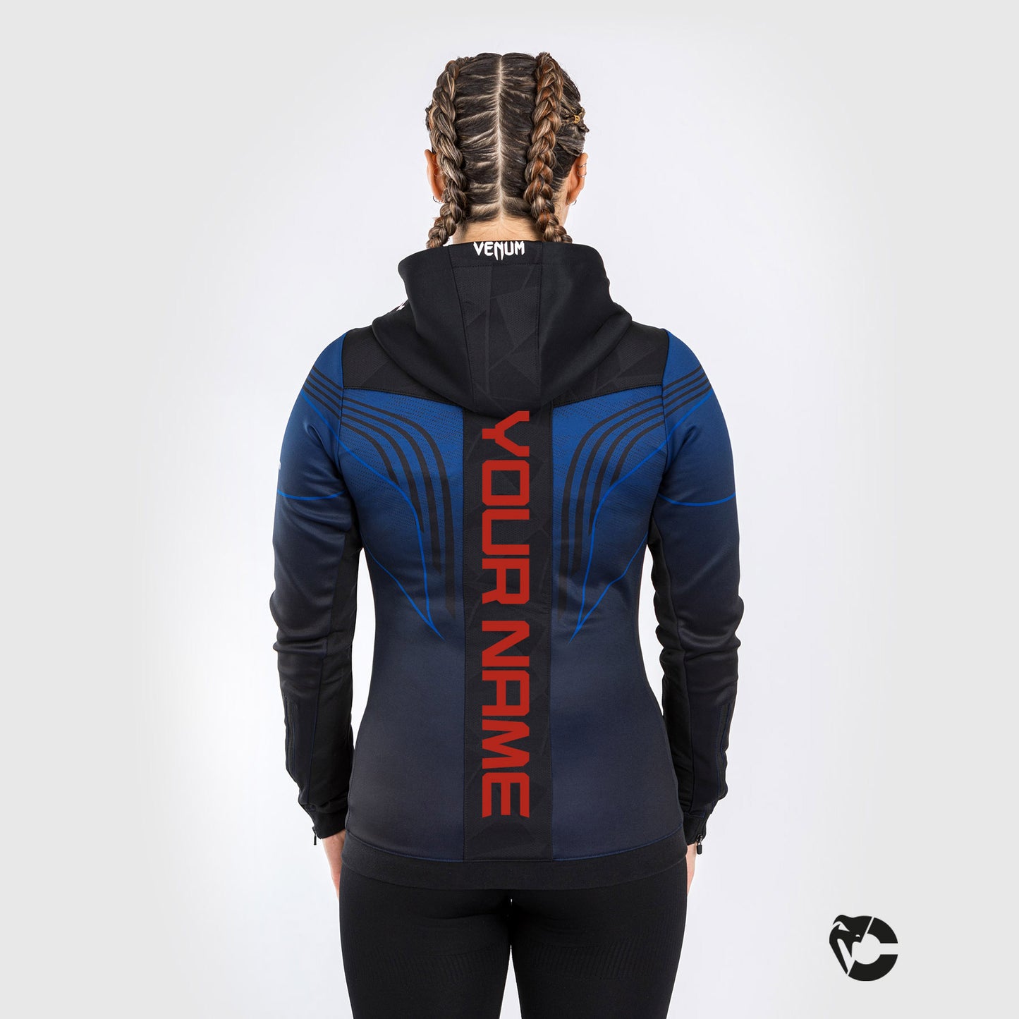 Sudadera con capucha Walkout para mujer UFC Venum Authentic Fight Night 2.0 - Midnight Edition