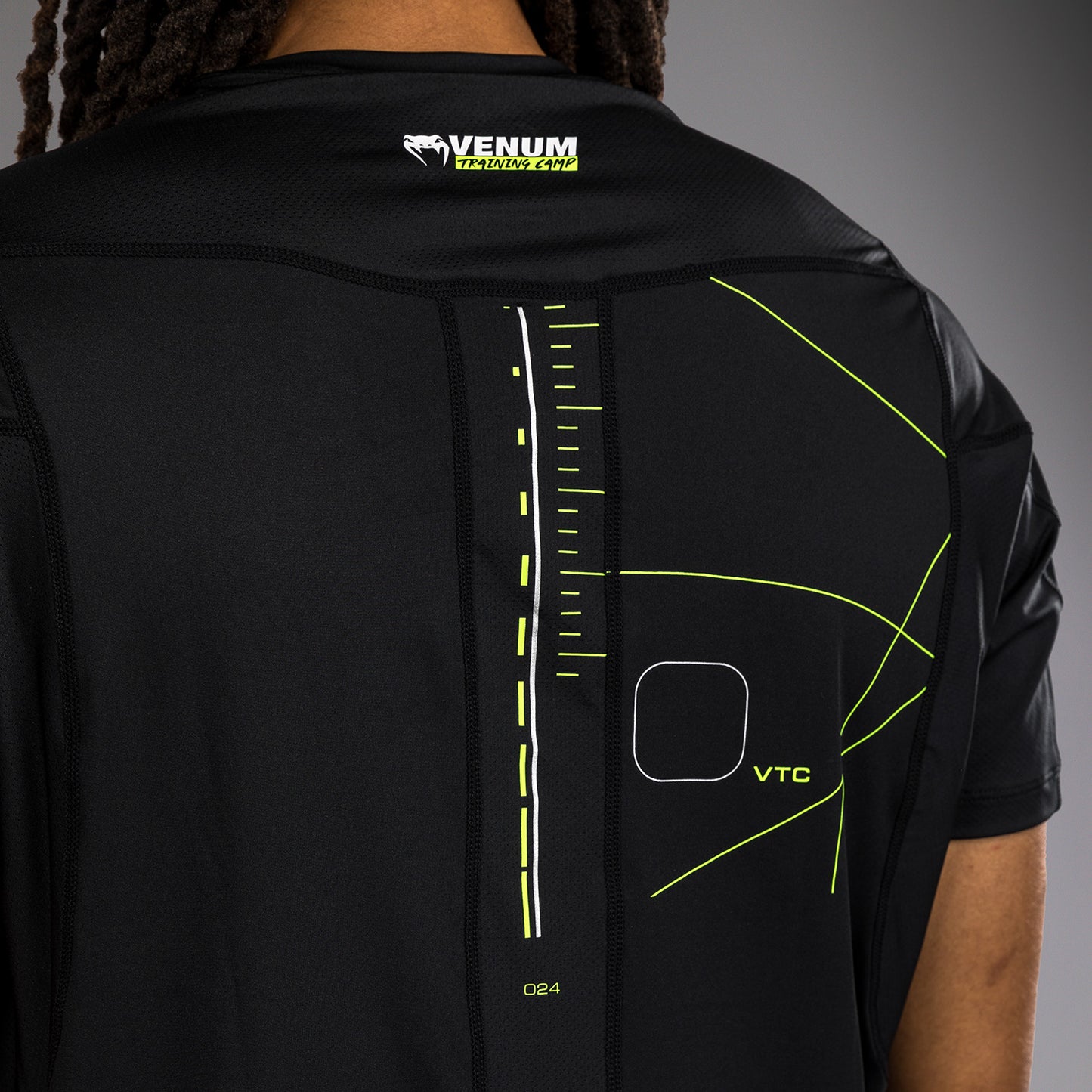 Venum Training Camp 4.0 Camiseta Dry-Tech - Negra/Verde neón