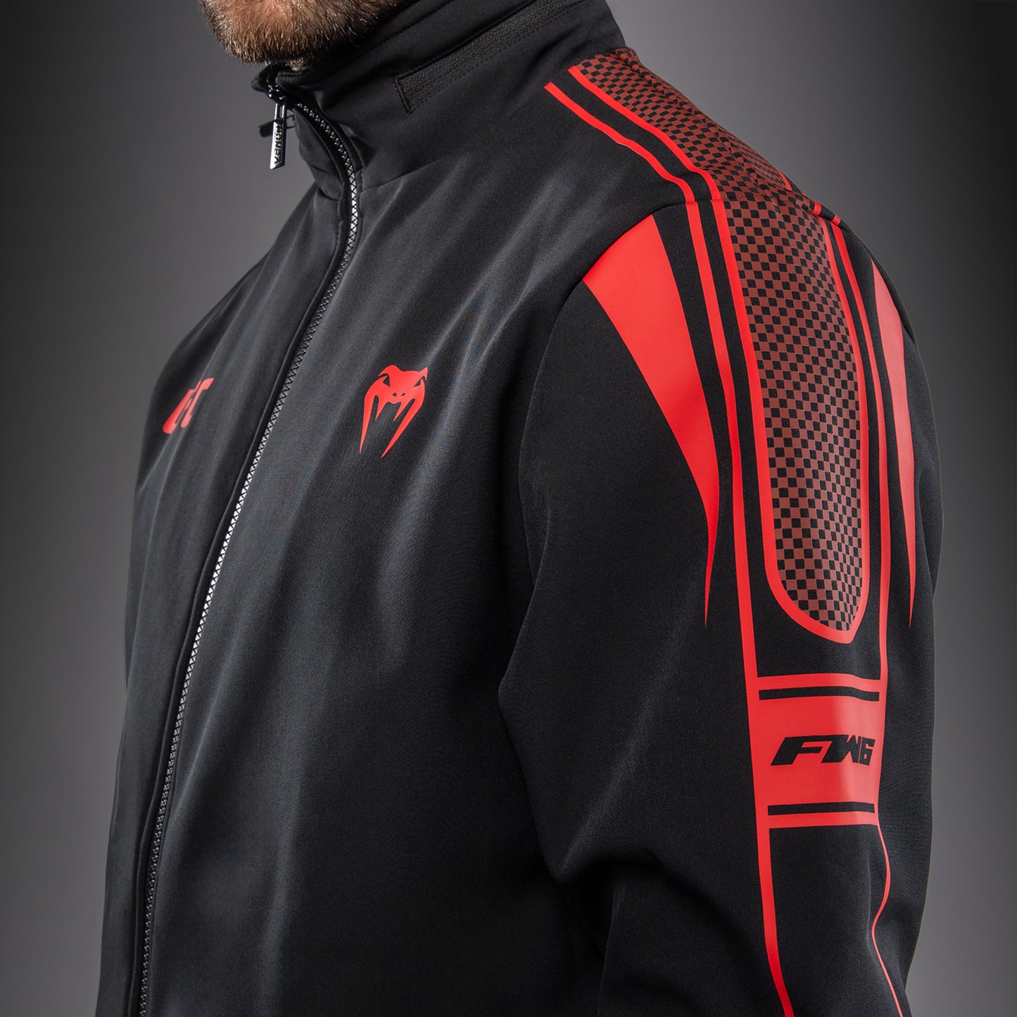 Venum UFC Unity by Venum Authentic Fight Week Sudadera con Capucha y Cremallera para Hombre - Negro