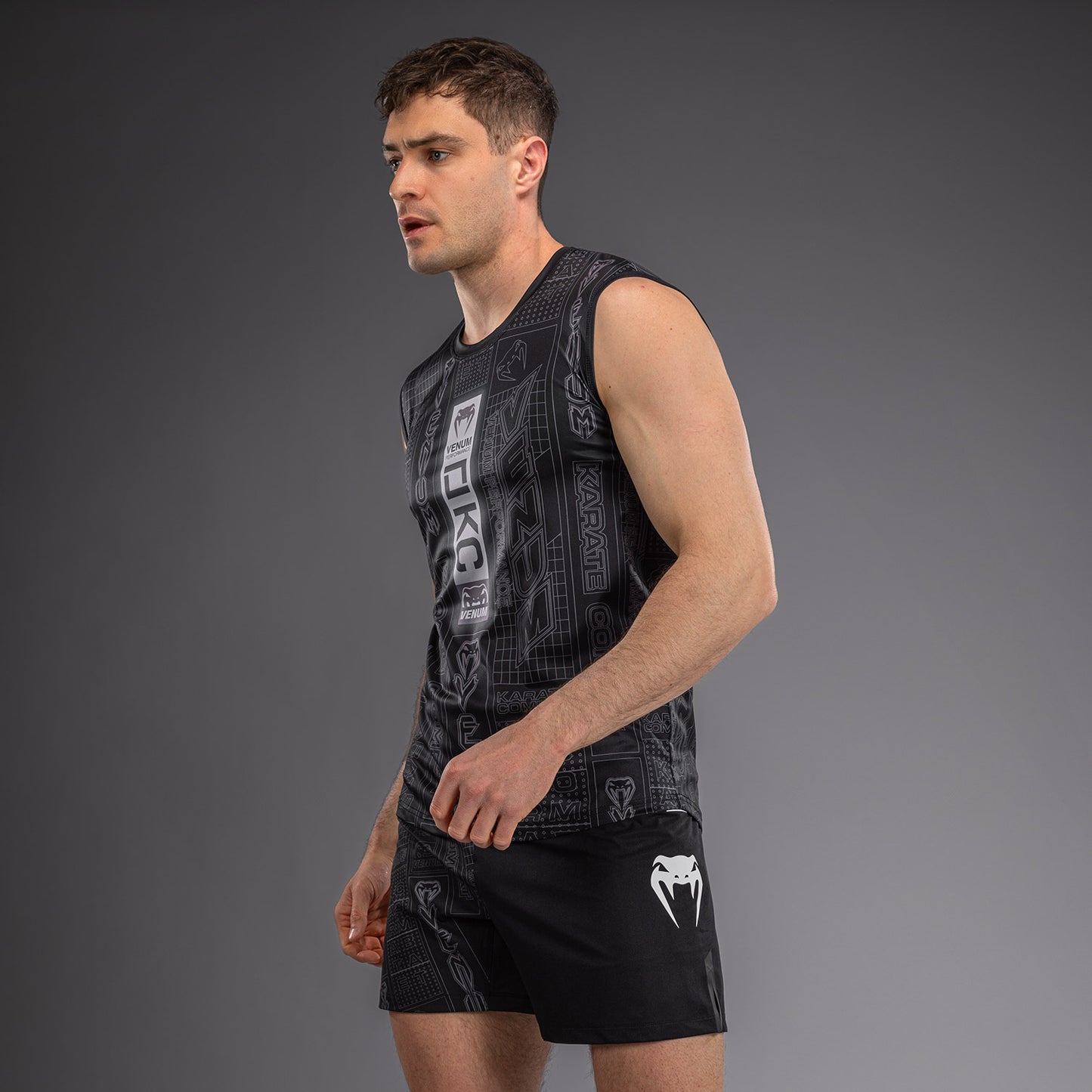 Karate Combat by Venum Camiseta Dry Tech Sin Mangas – Negro/Gris