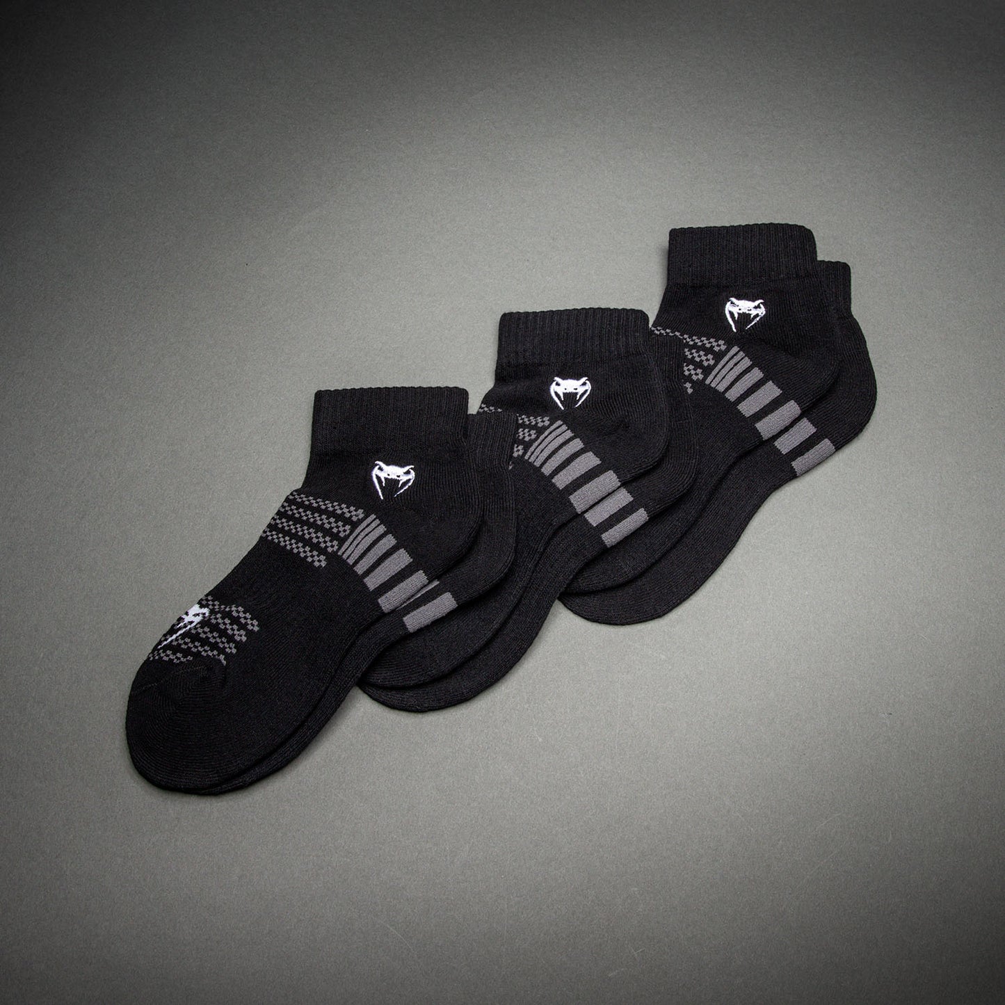Venum Vector Pack 3 Calcetines Tobilleros - Negro/Gris