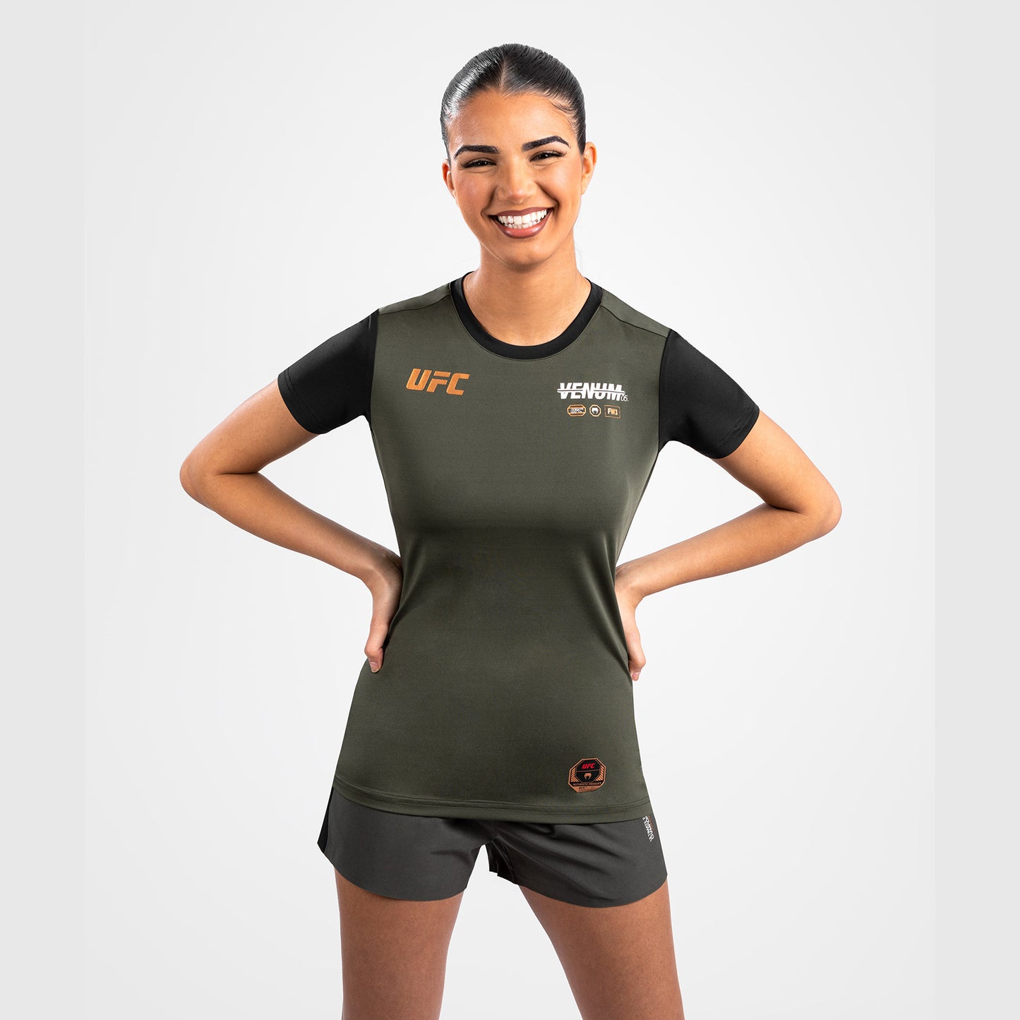 UFC Adrenaline by Venum Fight Week Camiseta Dry-Tech para Mujer - Caqui/Bronce