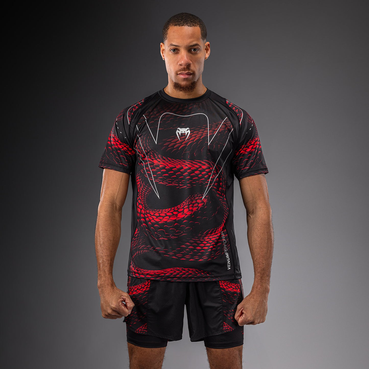 Venum Matupa Camiseta Dry Tech - Negro/Rojo/Gris Plateado
