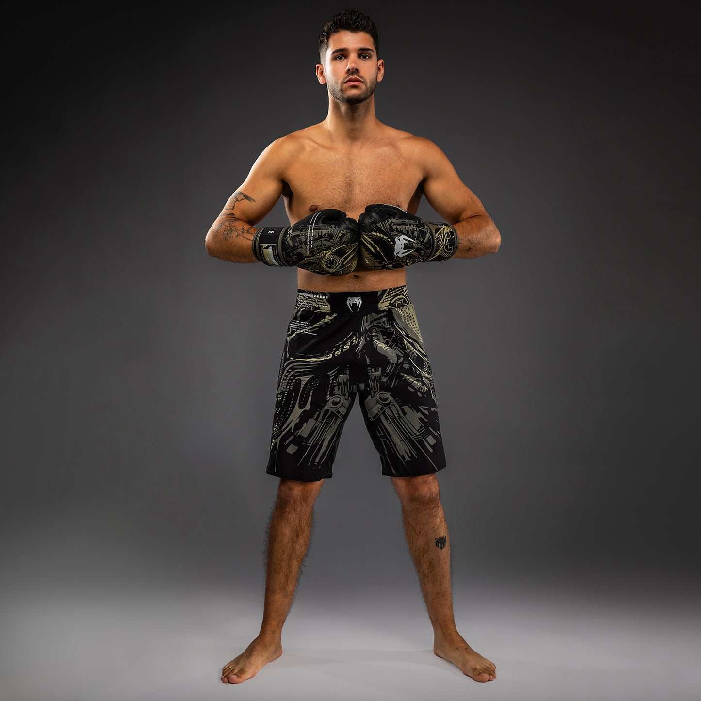Venum Invader Pantalones de Lucha - Negro/Sand