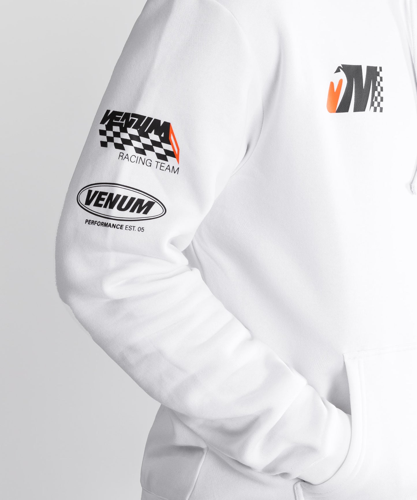 Venum Motorsport Sudadera con Capucha - Blanco Nieve