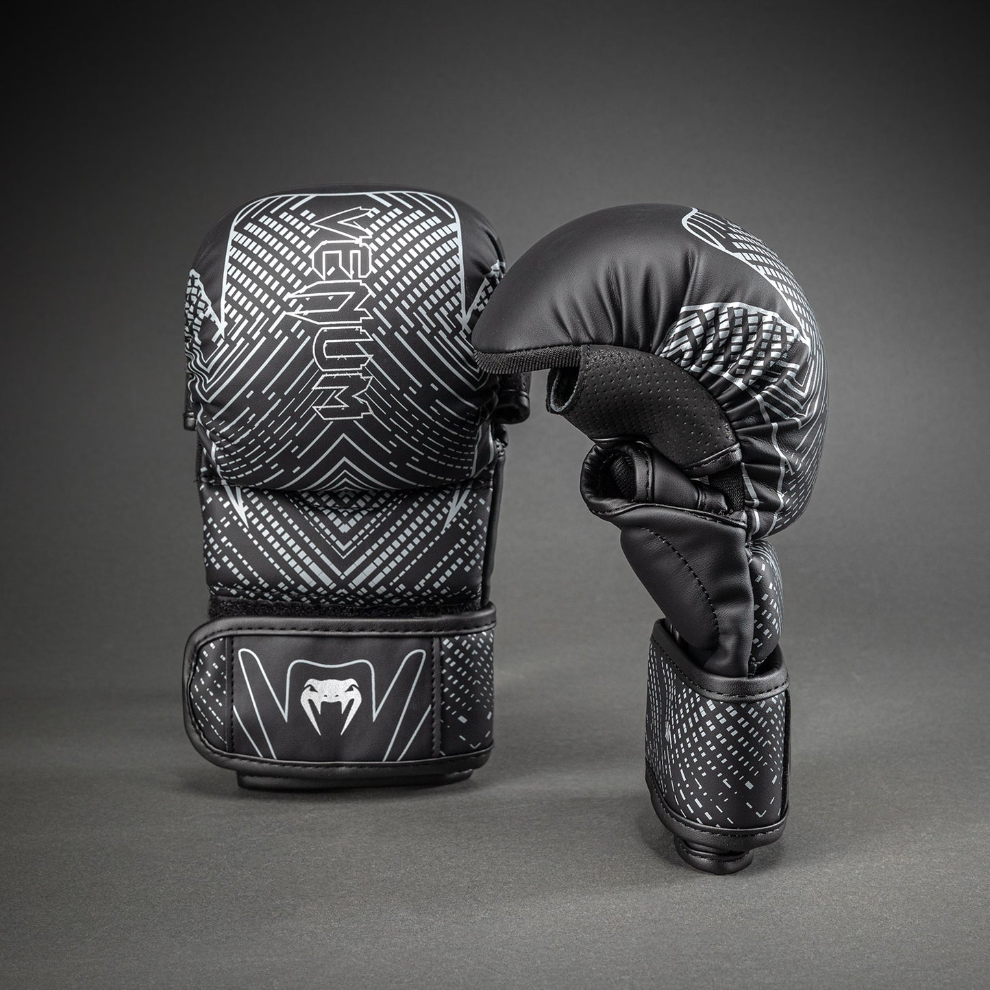 Venum Midnight Fury Guantes de Sparring - Negro/Gris/Plata