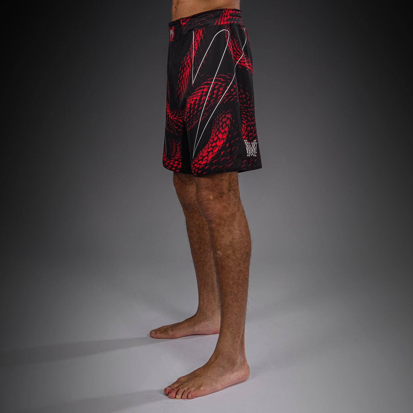 Venum Matupa Short de Combate - Negro/Rojo/Plata