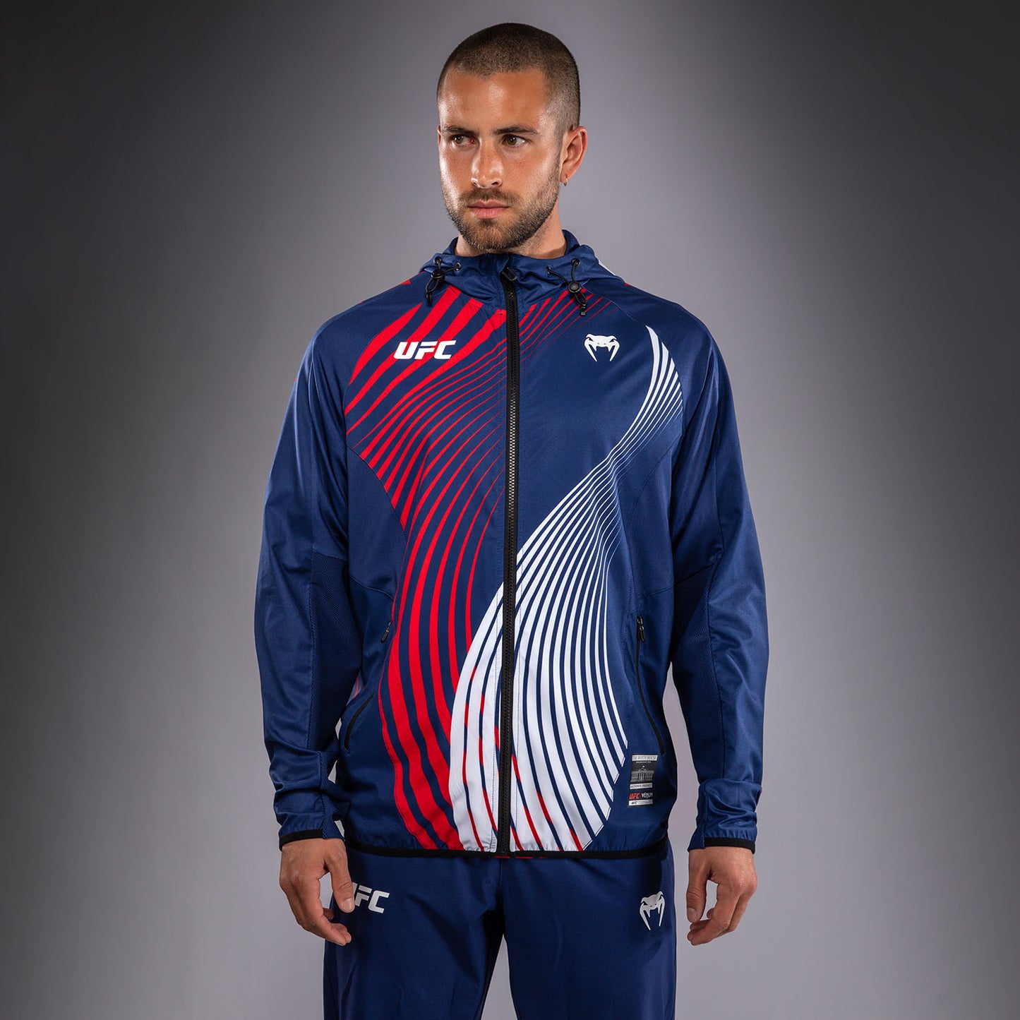 UFC Freedom 250 by Venum Authentic Fight Night Walkout Hoodie para hombre - Azul