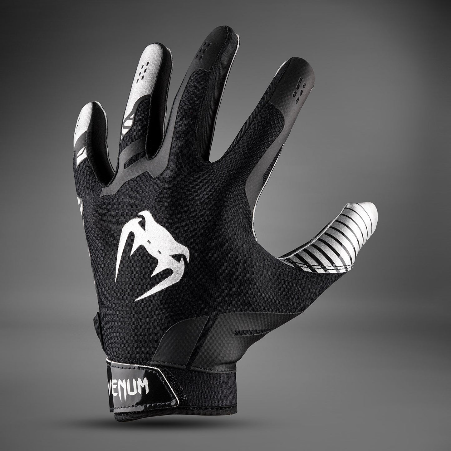 Venum Elite Guantes de Fútbol - Negro/Plata
