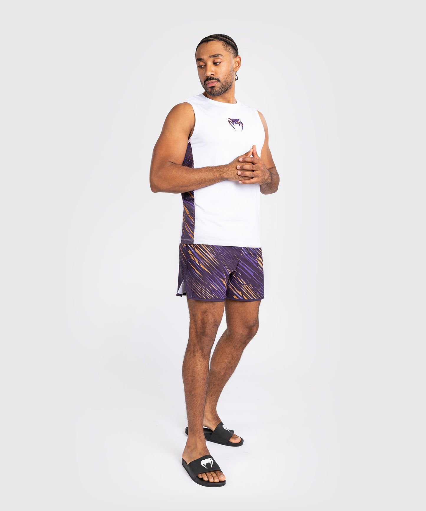 Venum Rapid Camiseta de Tirantes para Hombre - Blanco/Morado Oscuro