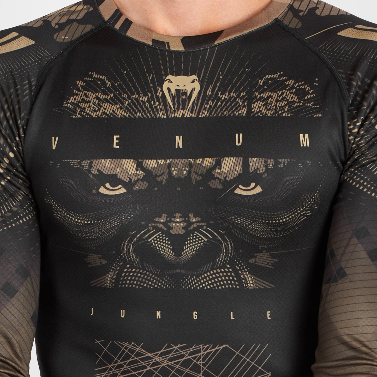 Venum Gorilla Jungle Rashguard Manga Larga - Arena/Negro